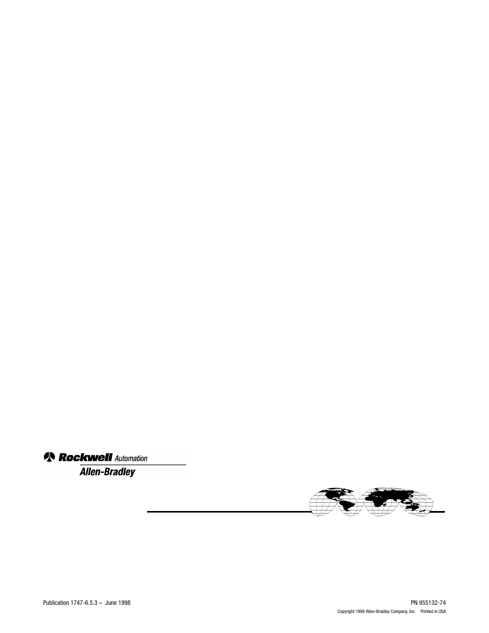 Back cover, Worldwide representation | Rockwell Automation 1747-PCINT API Software for 1746 I/O User Manual | Page 155 / 155