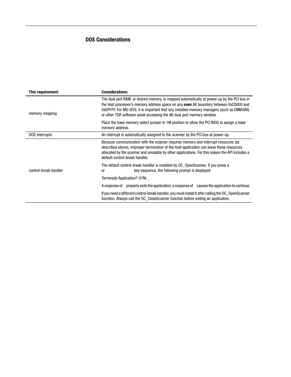 Dos considerations -2, Dos considerations | Rockwell Automation 1747-PCINT API Software for 1746 I/O User Manual | Page 18 / 155