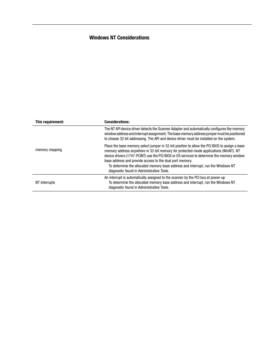 Windows nt considerations -3 | Rockwell Automation 1747-PCINT API Software for 1746 I/O User Manual | Page 19 / 155