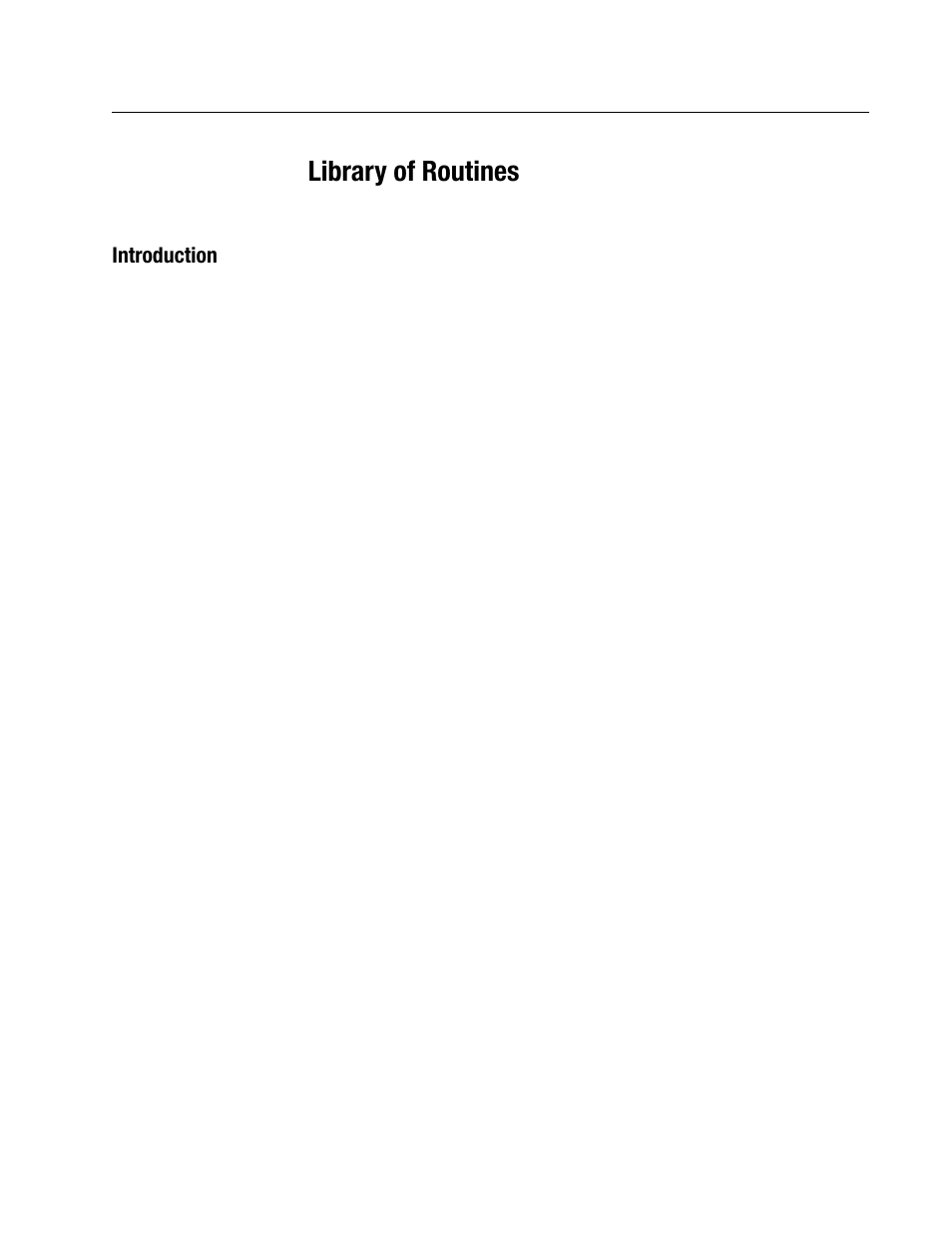 Chapter 6 - library of routines, Introduction, Library of routines | Introduction -1 | Rockwell Automation 1747-PCINT API Software for 1746 I/O User Manual | Page 55 / 155