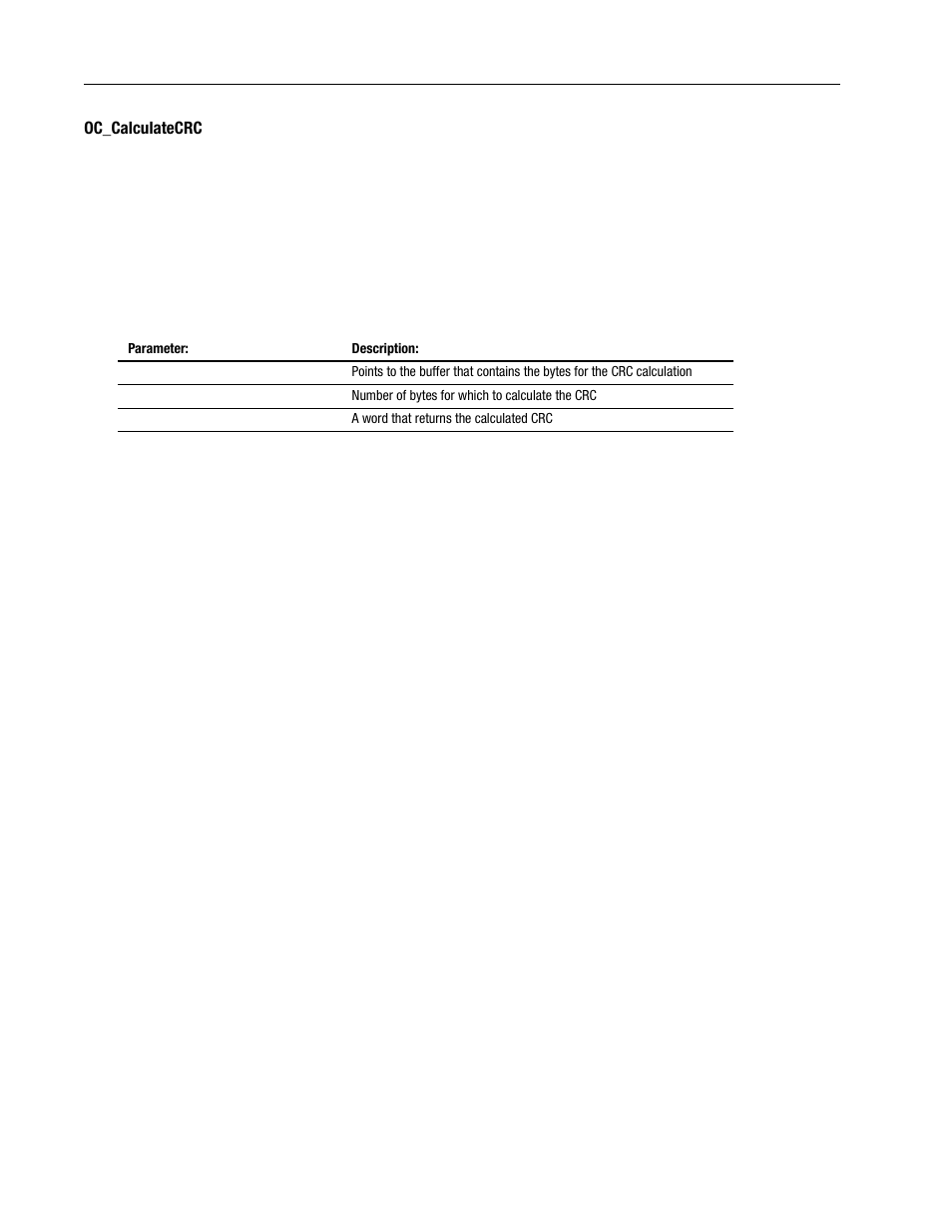 Oc_calculatecrc -2 | Rockwell Automation 1747-PCINT API Software for 1746 I/O User Manual | Page 56 / 155