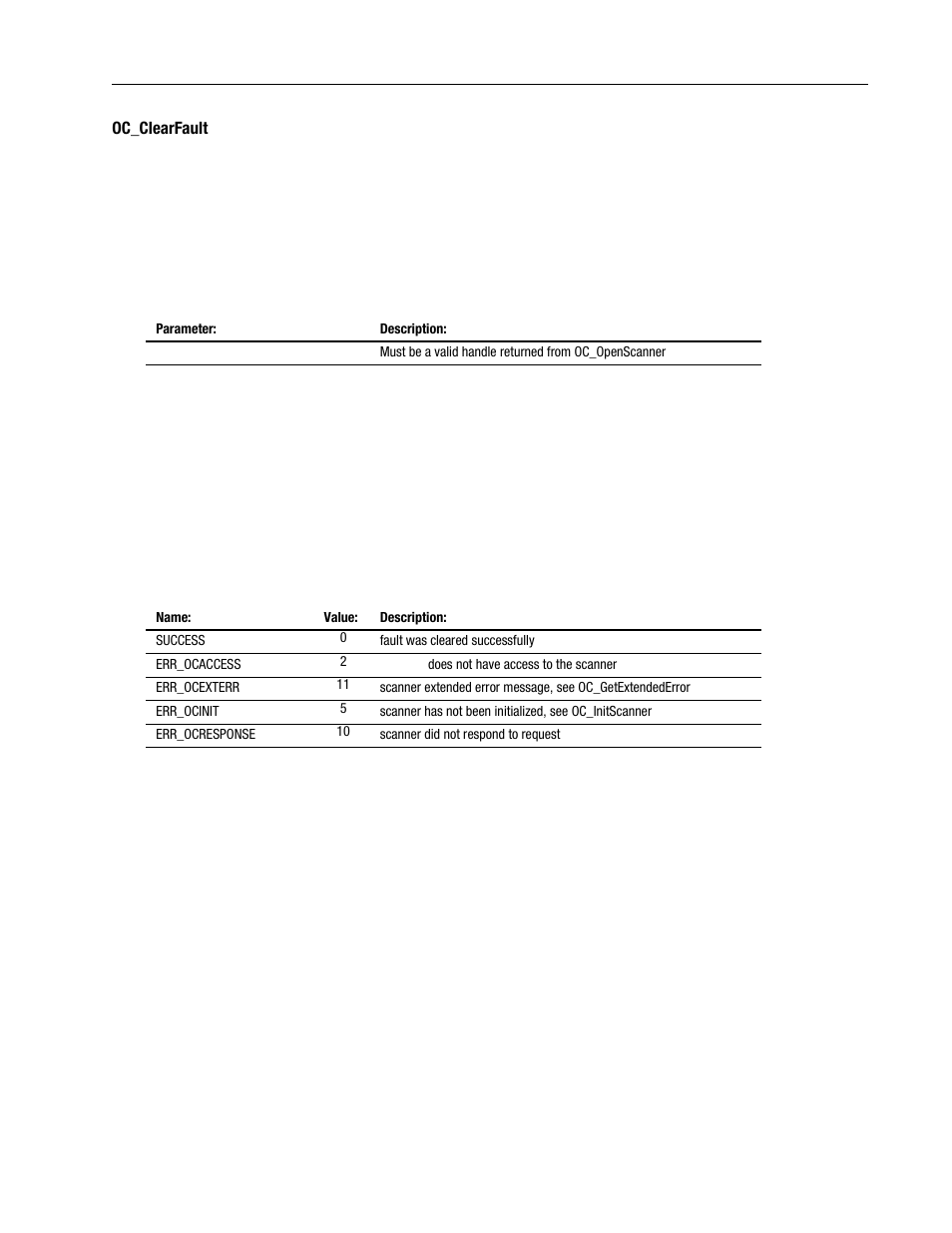 Oc_clearfault -3 | Rockwell Automation 1747-PCINT API Software for 1746 I/O User Manual | Page 57 / 155