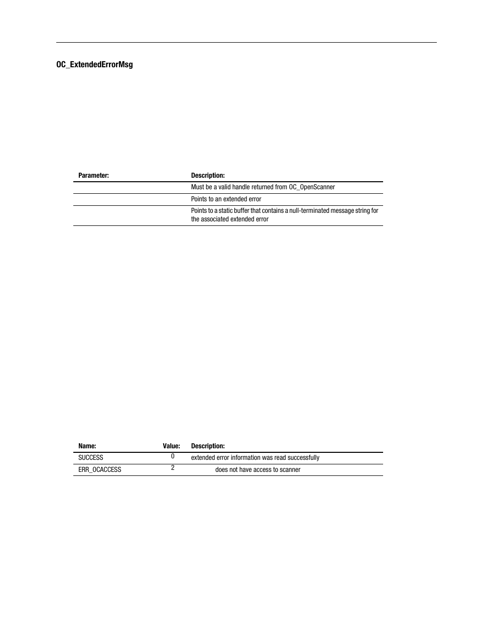 Oc_extendederrormsg -19 | Rockwell Automation 1747-PCINT API Software for 1746 I/O User Manual | Page 73 / 155