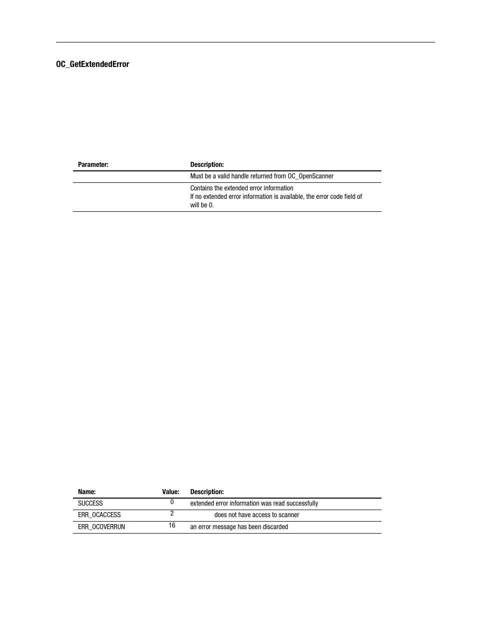 Oc_getextendederror -23 | Rockwell Automation 1747-PCINT API Software for 1746 I/O User Manual | Page 77 / 155