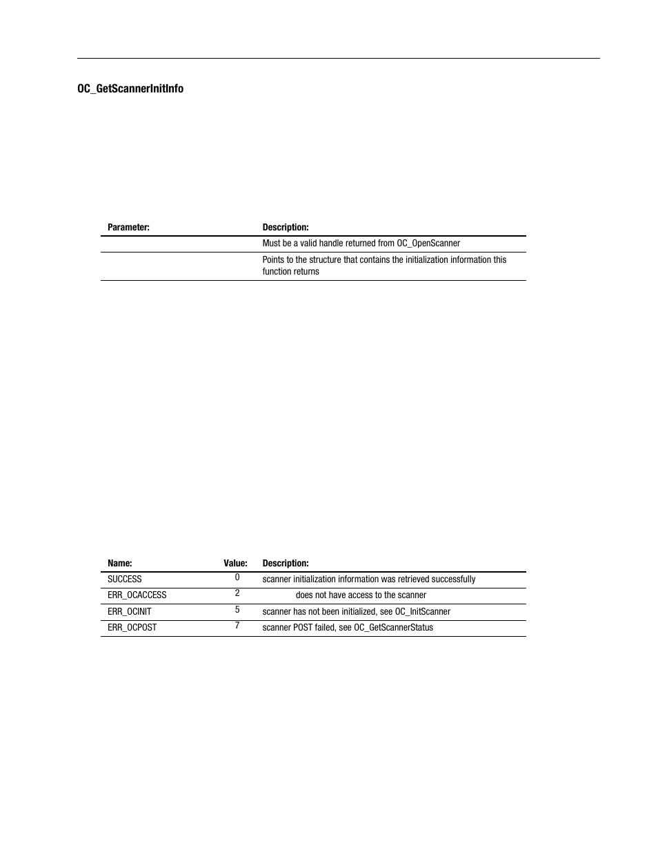 Oc_getscannerinitinfo -31 | Rockwell Automation 1747-PCINT API Software for 1746 I/O User Manual | Page 85 / 155