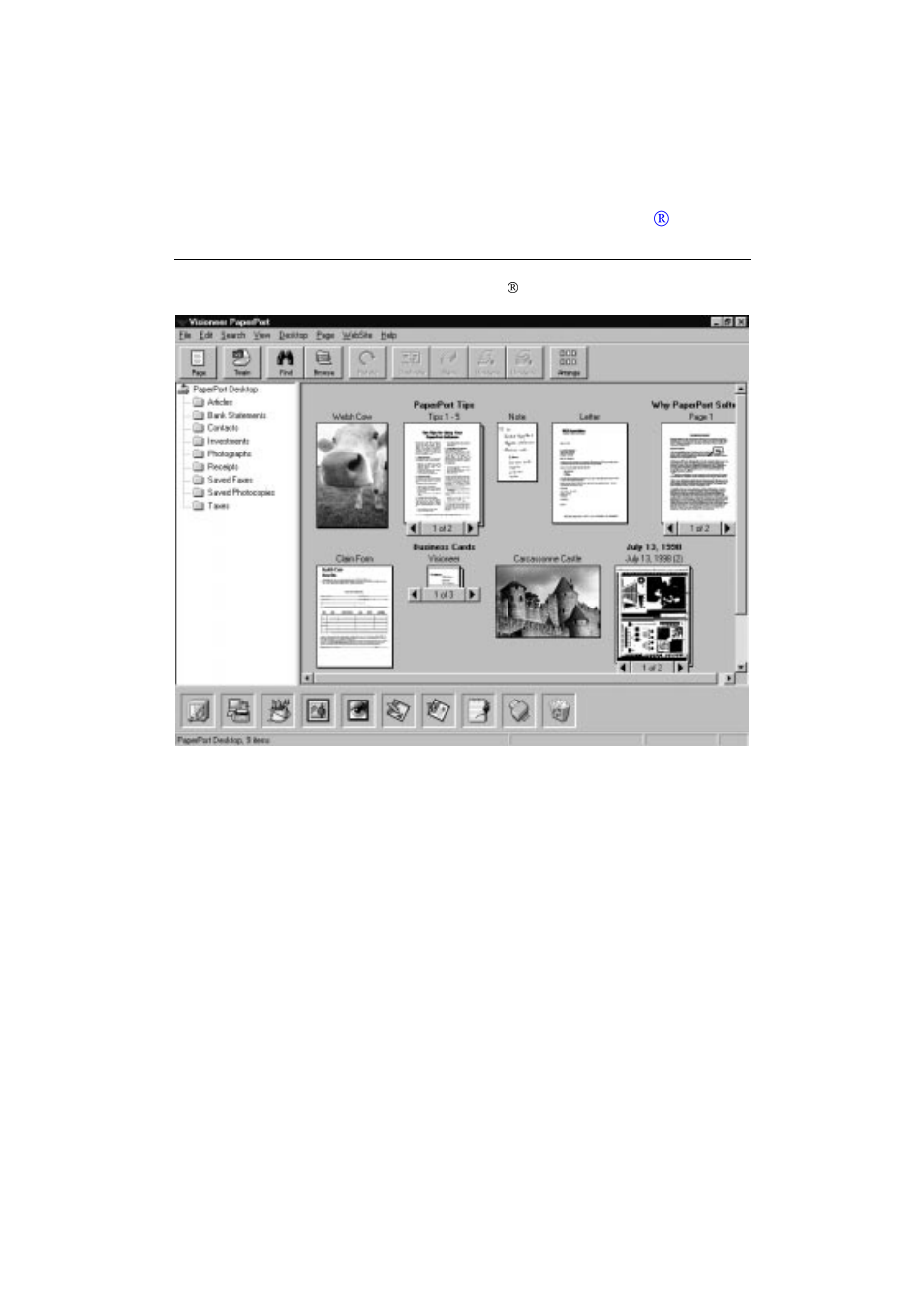 Scanning from the visioneer paperport le software, Scanning from the visioneer paperport, Le software 5-2 | Brother HL-P2000 User Manual | Page 34 / 89