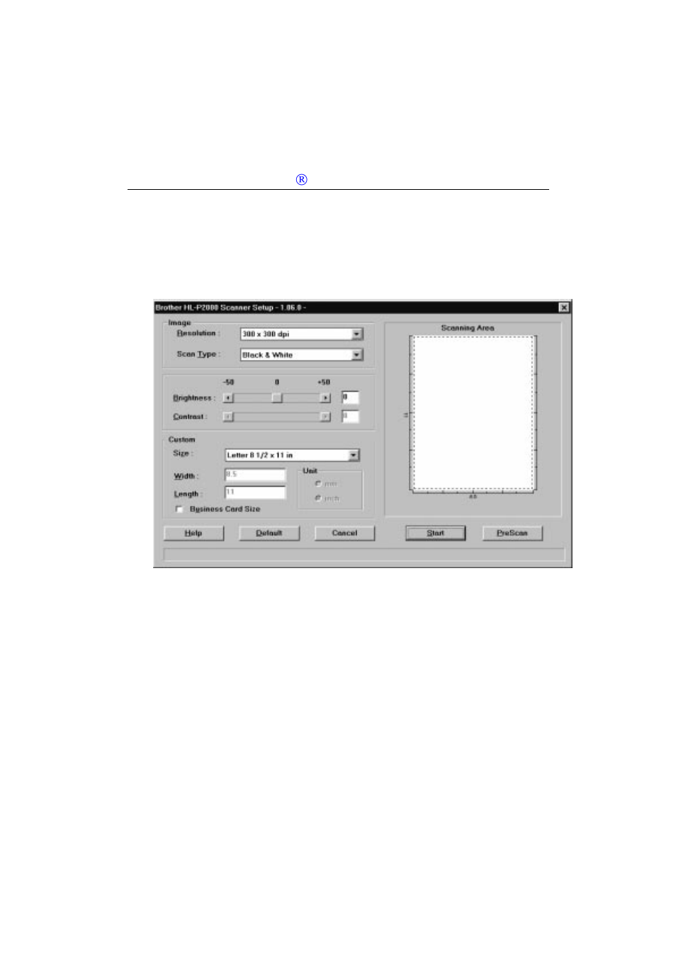 Scanning from the unimessage viewer software, Scanning from the unimessage, Viewer | Software 5-3 | Brother HL-P2000 User Manual | Page 35 / 89