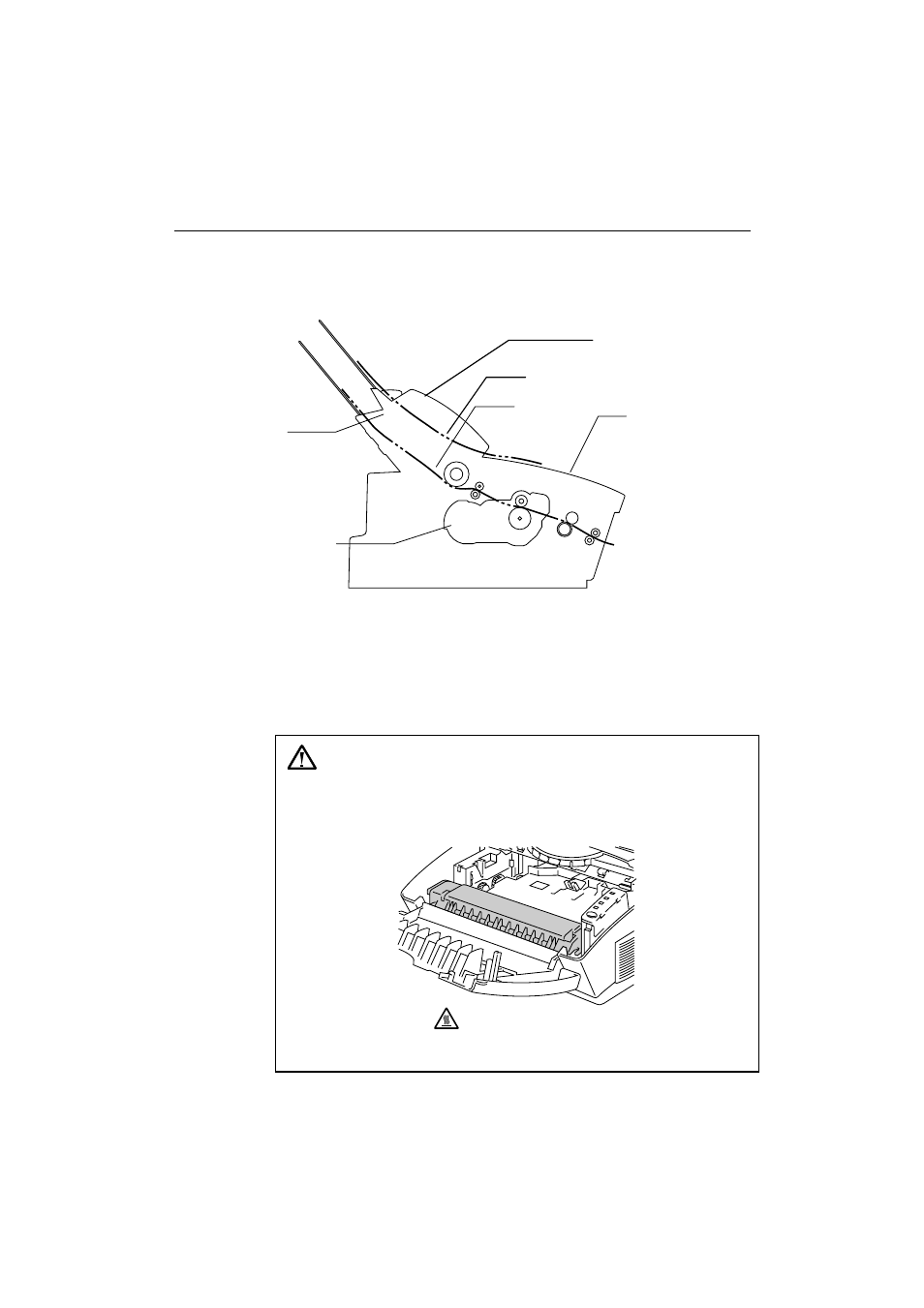 Paper jams, Paper jams 7-6, Warning | Brother HL-P2000 User Manual | Page 58 / 89