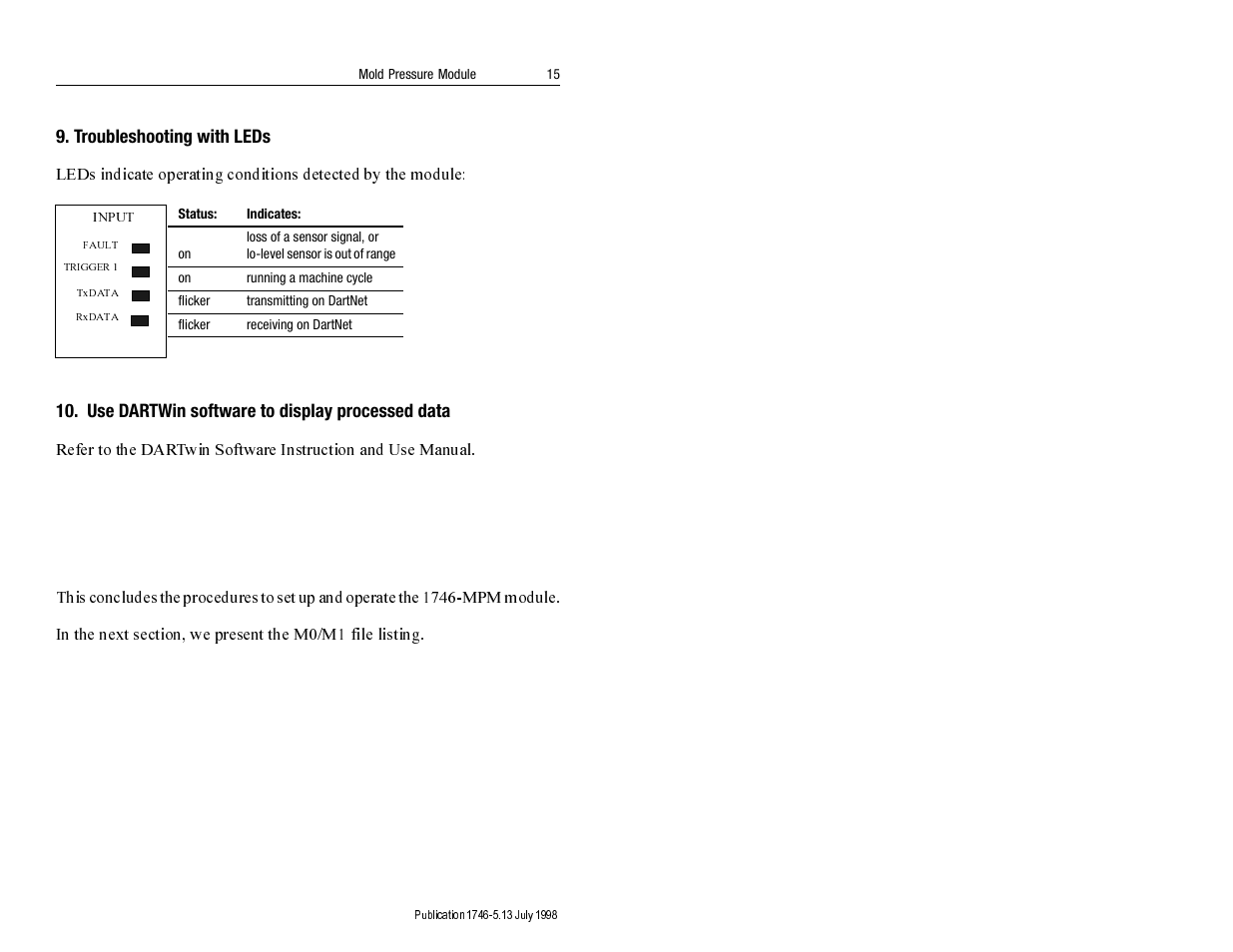 Rockwell Automation 1746-MPM INSTALL INSTRUC MOLD PRESSURE User Manual | Page 15 / 24
