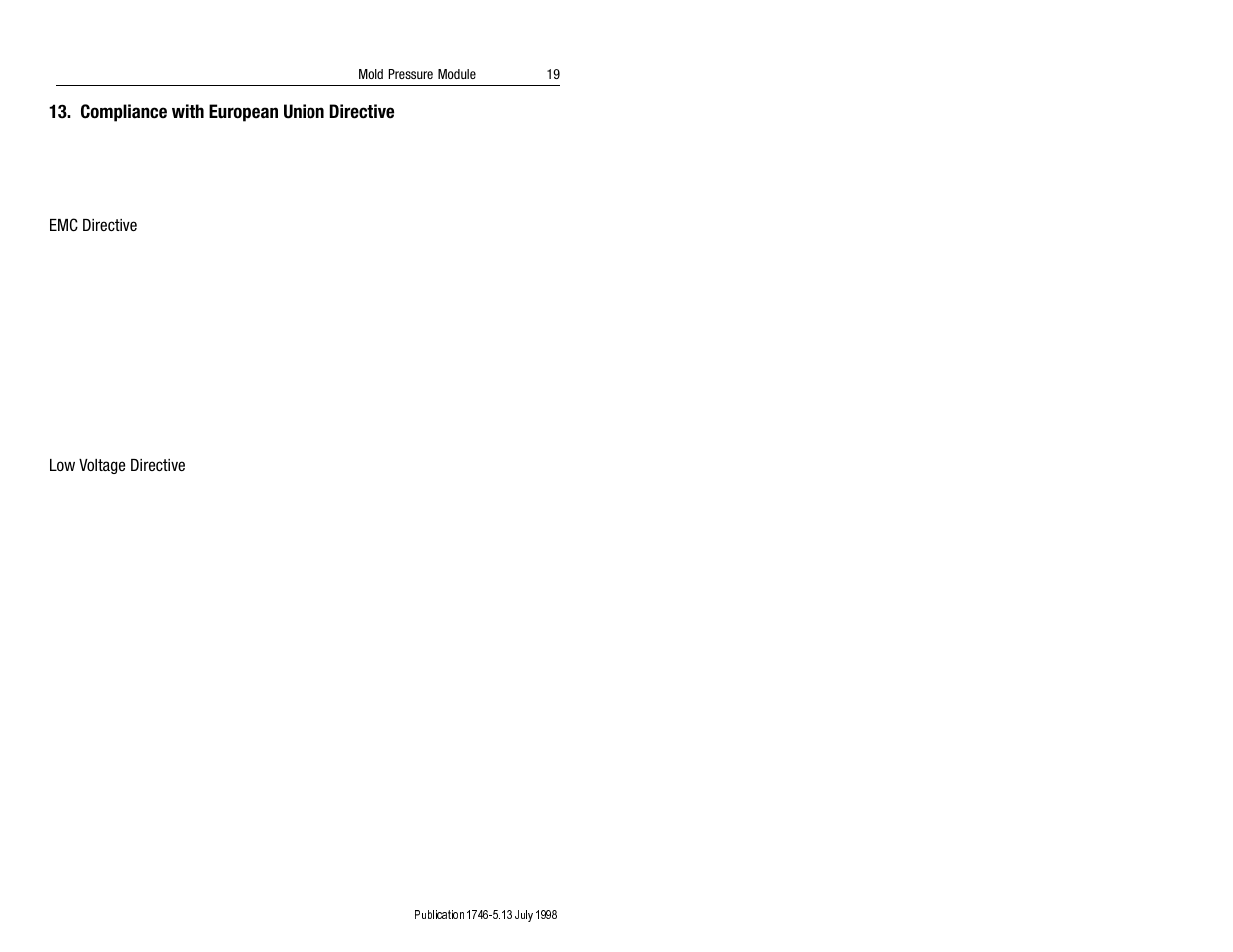 Rockwell Automation 1746-MPM INSTALL INSTRUC MOLD PRESSURE User Manual | Page 19 / 24