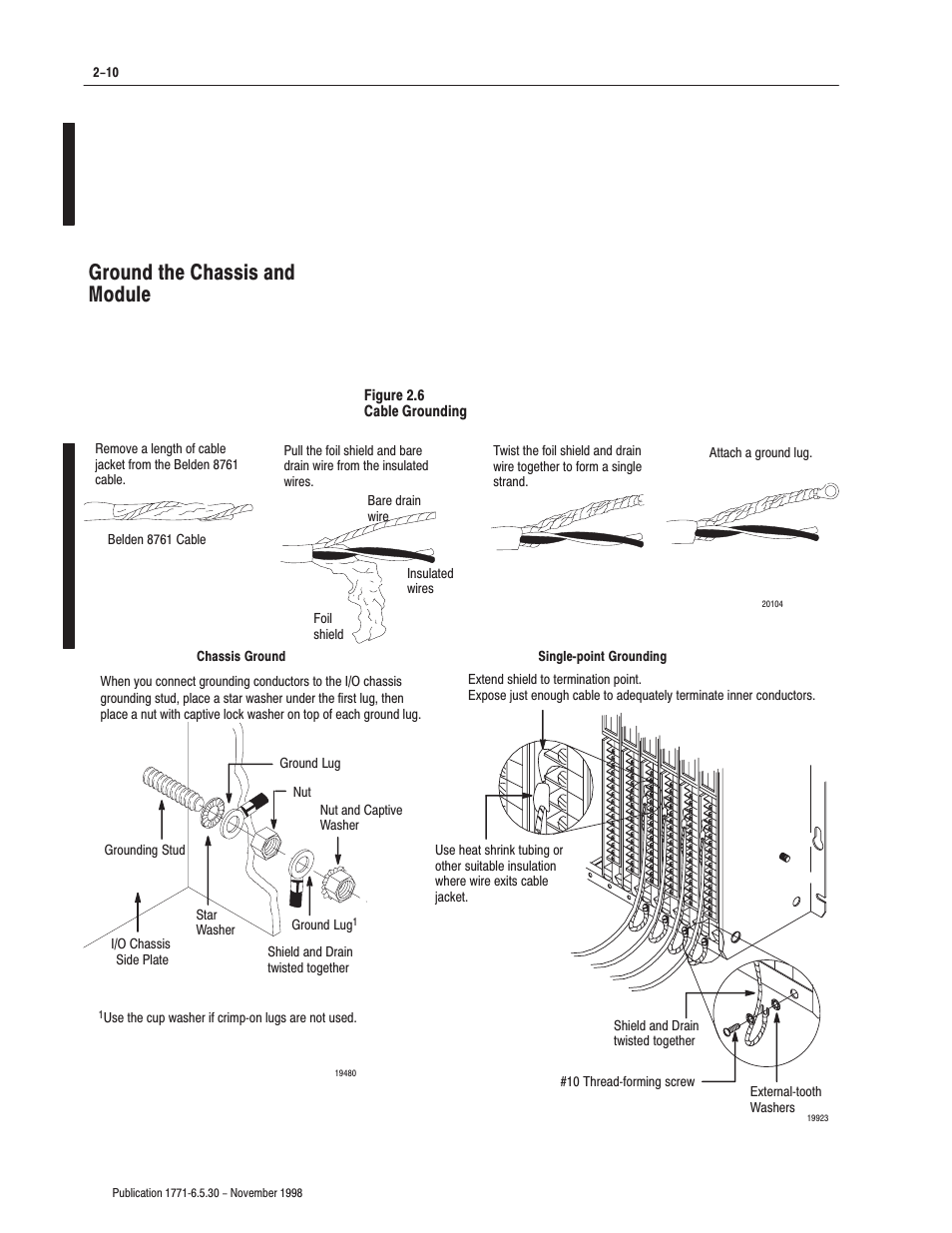 Ground the chassis and module | Rockwell Automation 1771-OFE/B Analog Output Module User Manual User Manual | Page 24 / 84