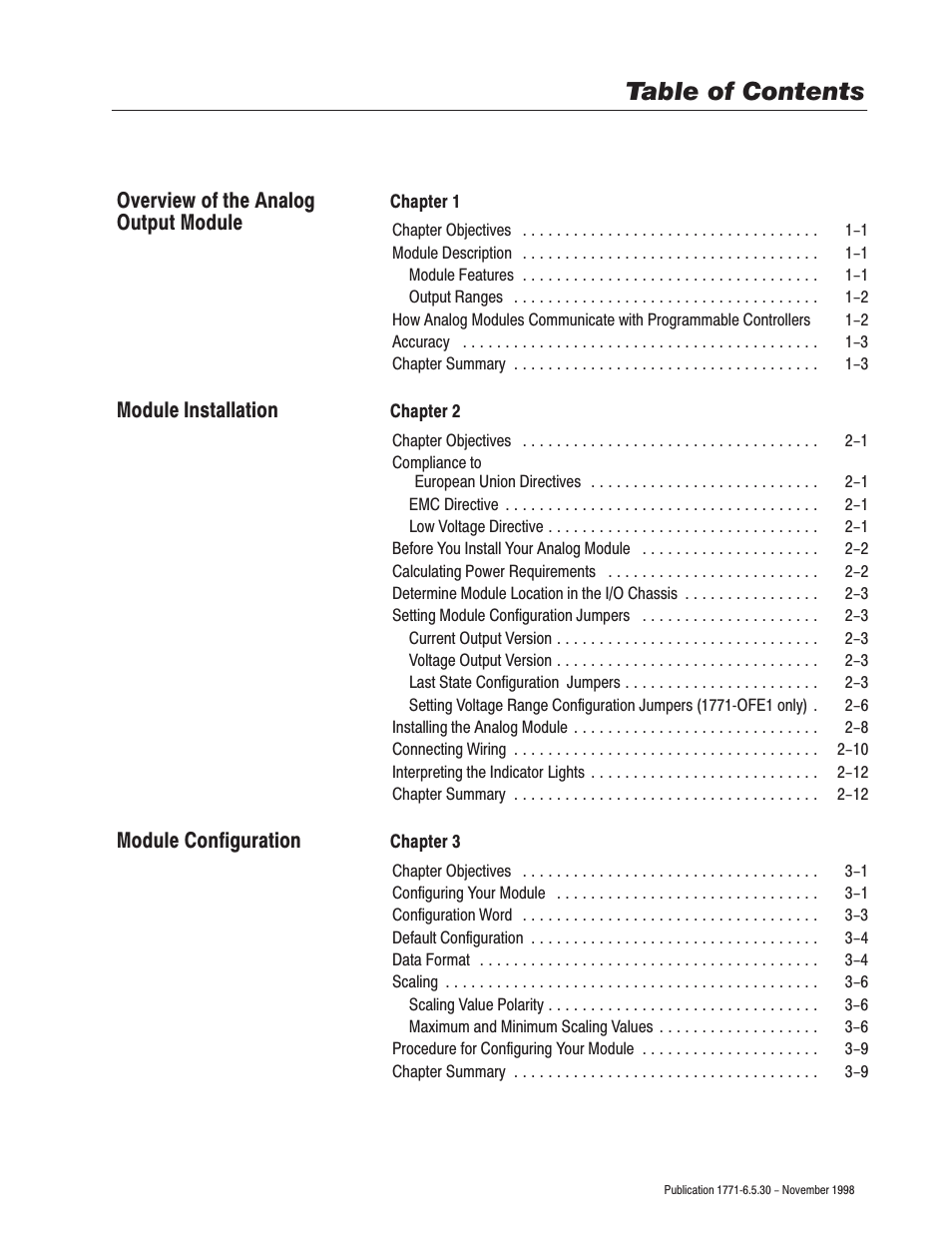 Rockwell Automation 1771-OFE/B Analog Output Module User Manual User Manual | Page 7 / 84
