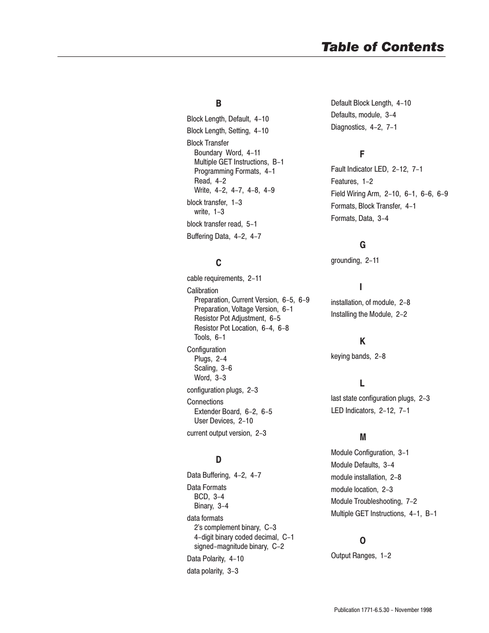 Rockwell Automation 1771-OFE/B Analog Output Module User Manual User Manual | Page 79 / 84
