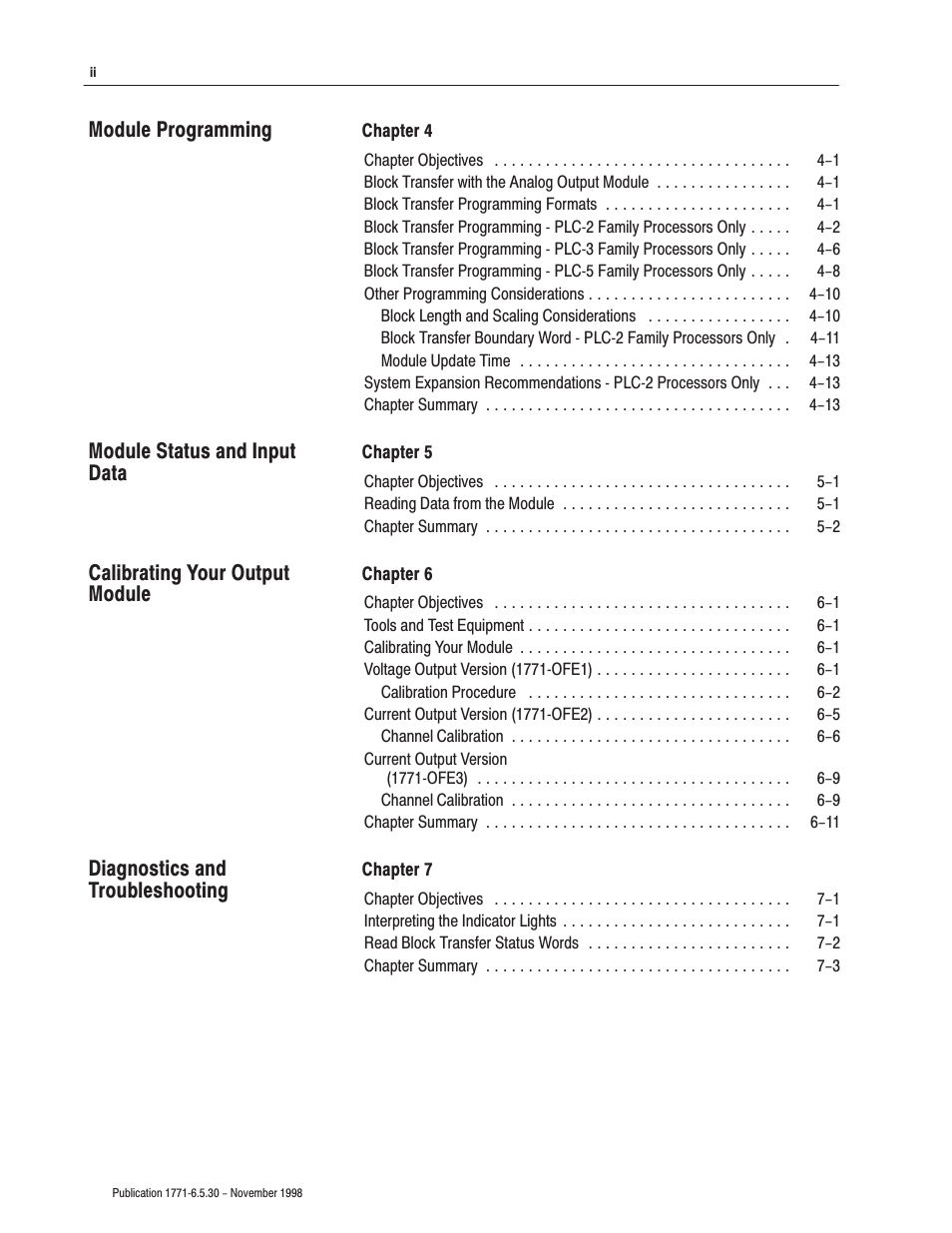 Rockwell Automation 1771-OFE/B Analog Output Module User Manual User Manual | Page 8 / 84