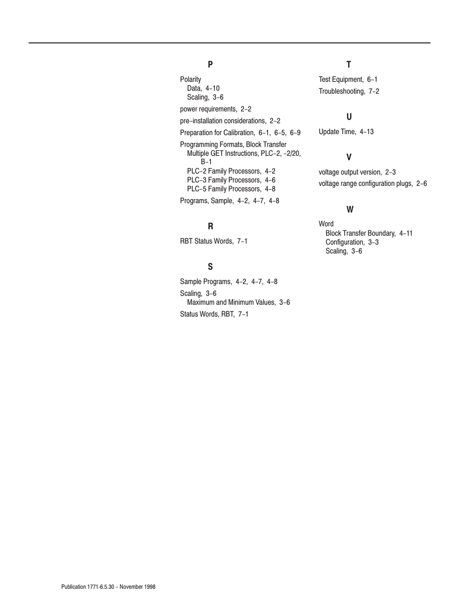 Rockwell Automation 1771-OFE/B Analog Output Module User Manual User Manual | Page 80 / 84