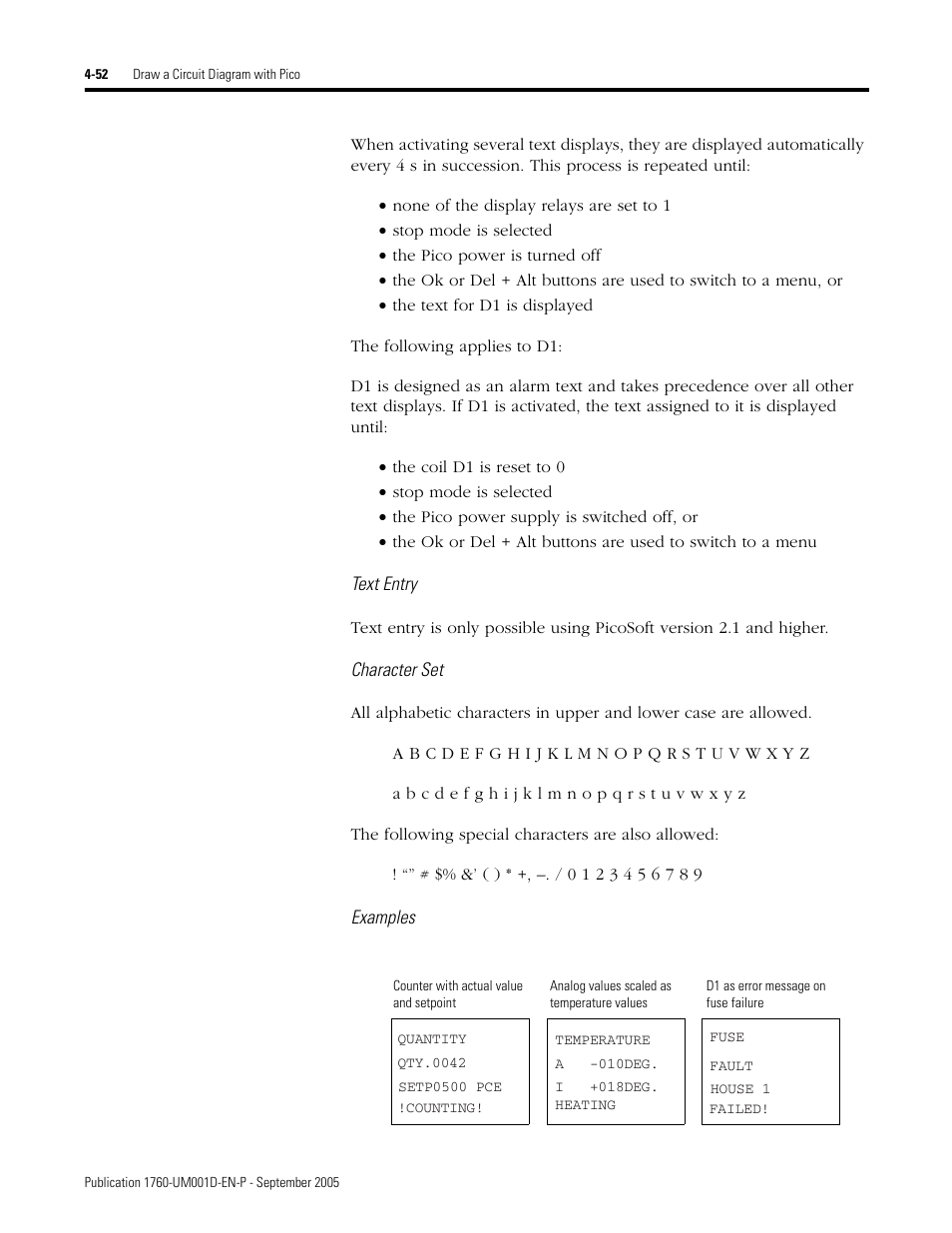 Rockwell Automation 1760-xxxx Pico Controller User Manual User Manual | Page 112 / 218