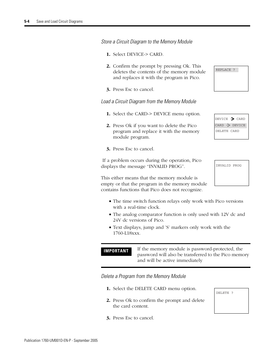 Rockwell Automation 1760-xxxx Pico Controller User Manual User Manual | Page 128 / 218
