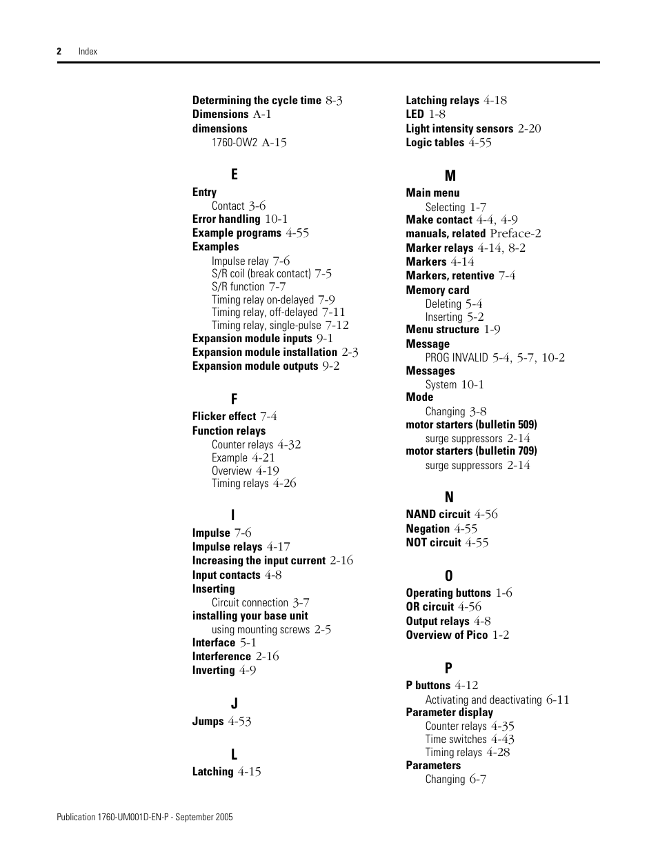 Rockwell Automation 1760-xxxx Pico Controller User Manual User Manual | Page 214 / 218