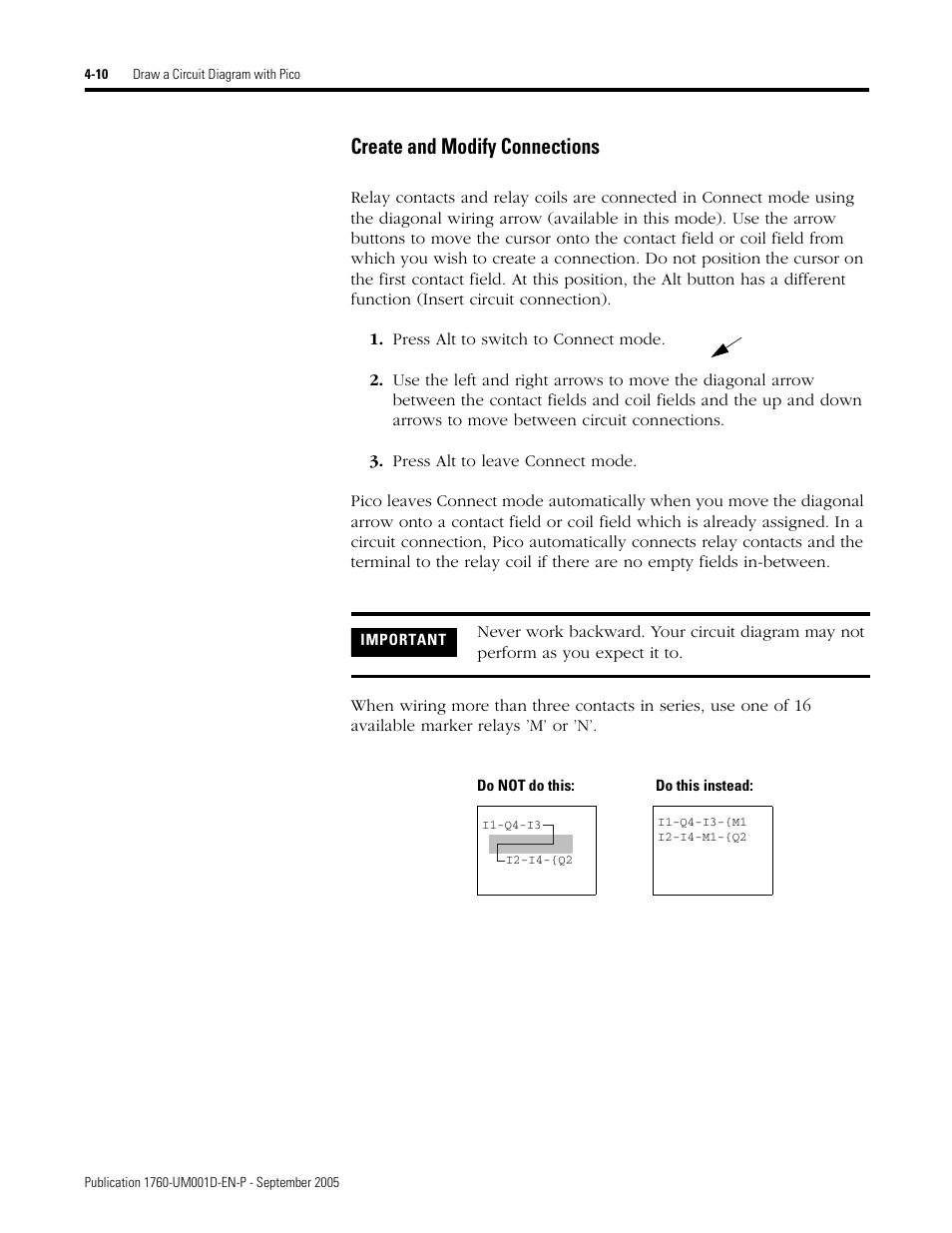 Create and modify connections | Rockwell Automation 1760-xxxx Pico Controller User Manual User Manual | Page 70 / 218