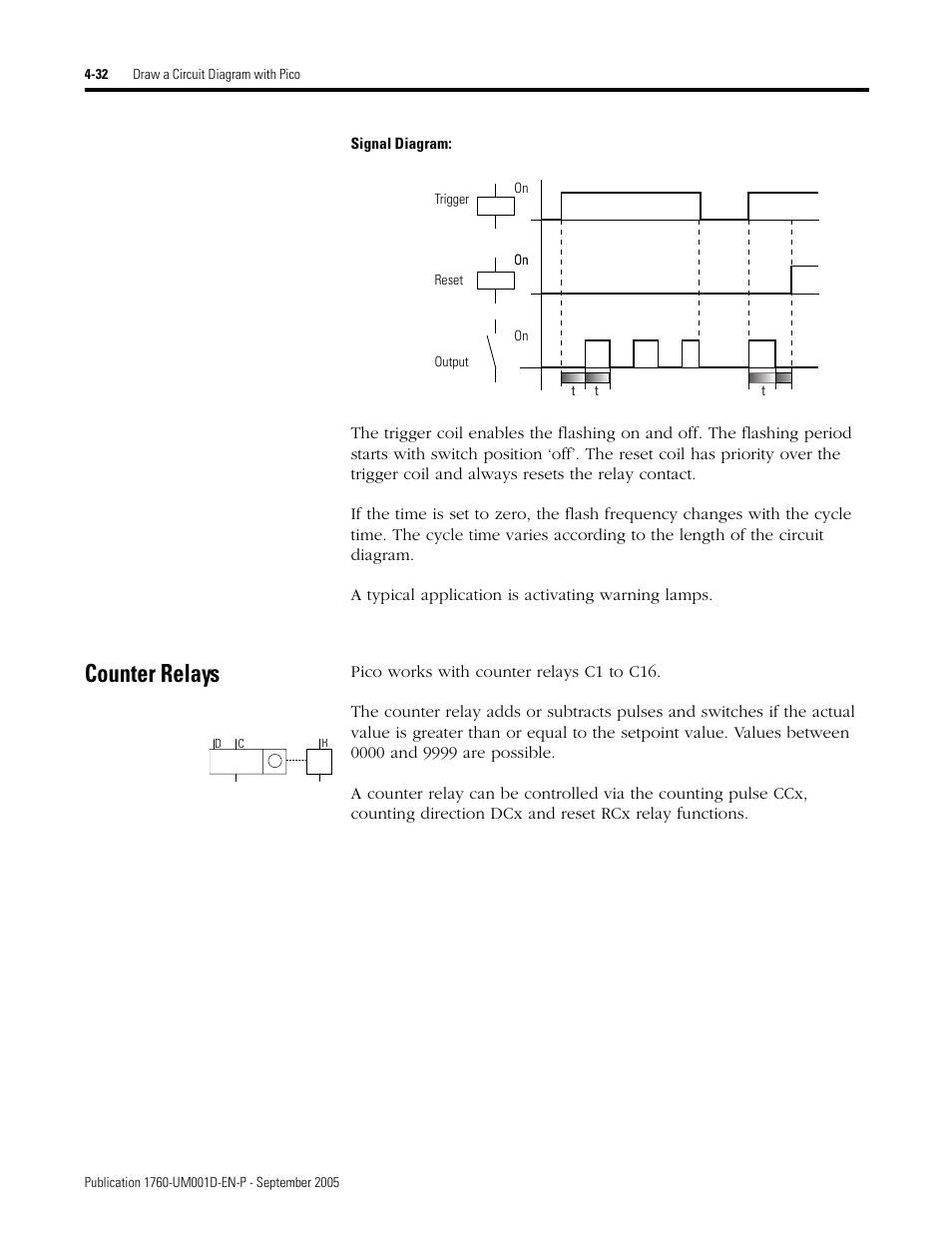 Counter relays, Counter relays -32 | Rockwell Automation 1760-xxxx Pico Controller User Manual User Manual | Page 92 / 218