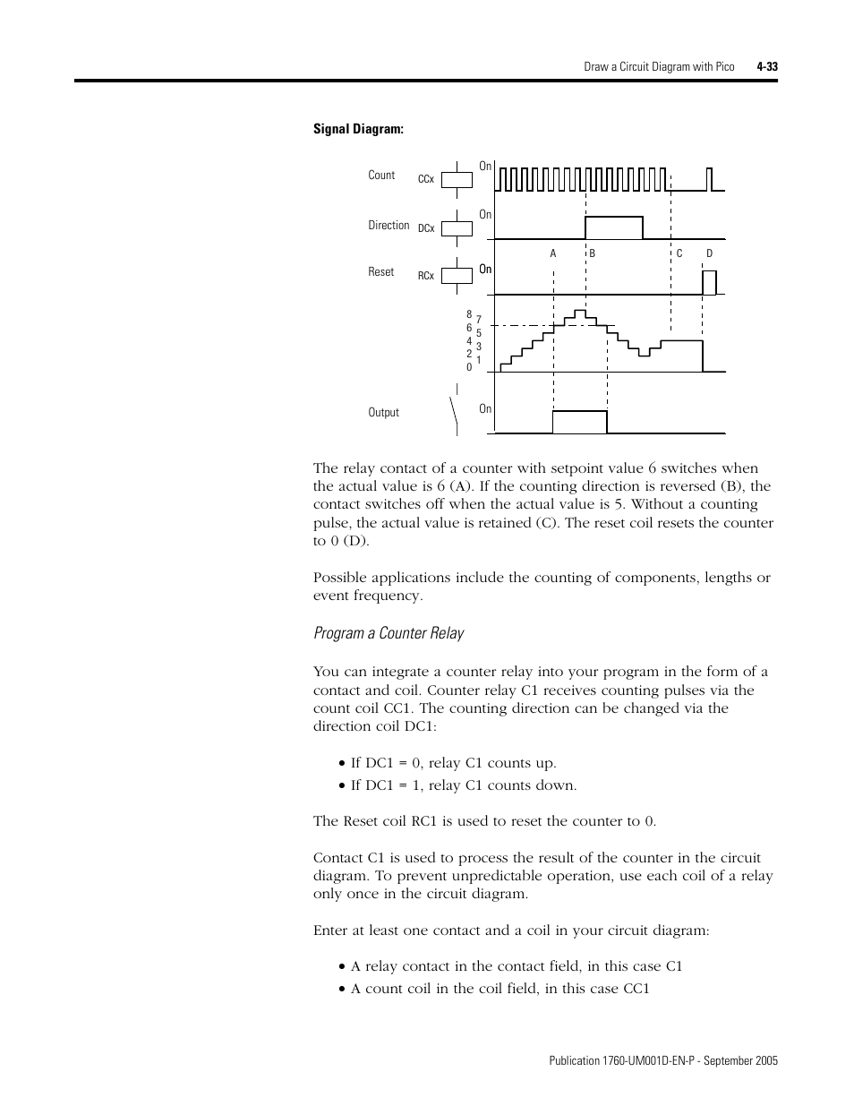 Program a counter relay | Rockwell Automation 1760-xxxx Pico Controller User Manual User Manual | Page 93 / 218