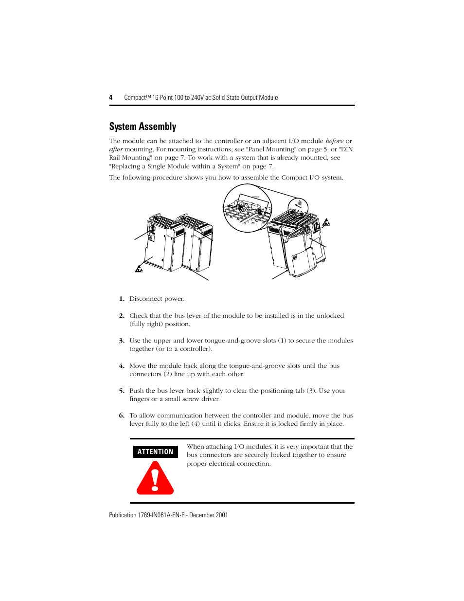 System assembly | Rockwell Automation 1769-OA16 Compact 16-Point 100 to 240V ac Output Module User Manual | Page 4 / 20