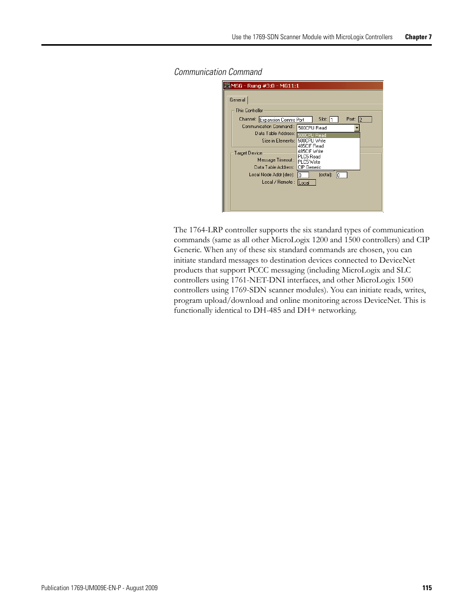 Rockwell Automation 1769-SDN Compact I/O DeviceNet Scanner Module User Manual User Manual | Page 115 / 156