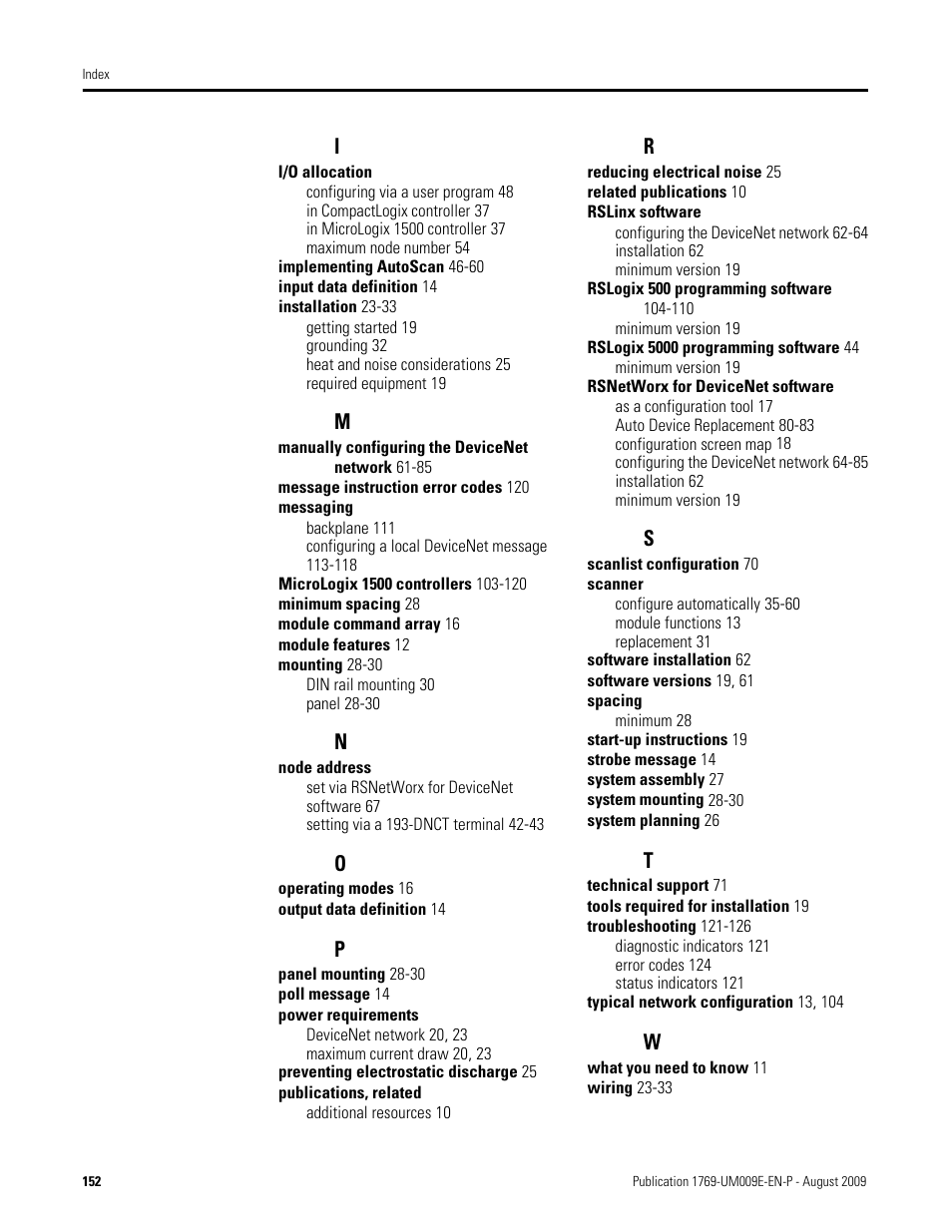Rockwell Automation 1769-SDN Compact I/O DeviceNet Scanner Module User Manual User Manual | Page 152 / 156