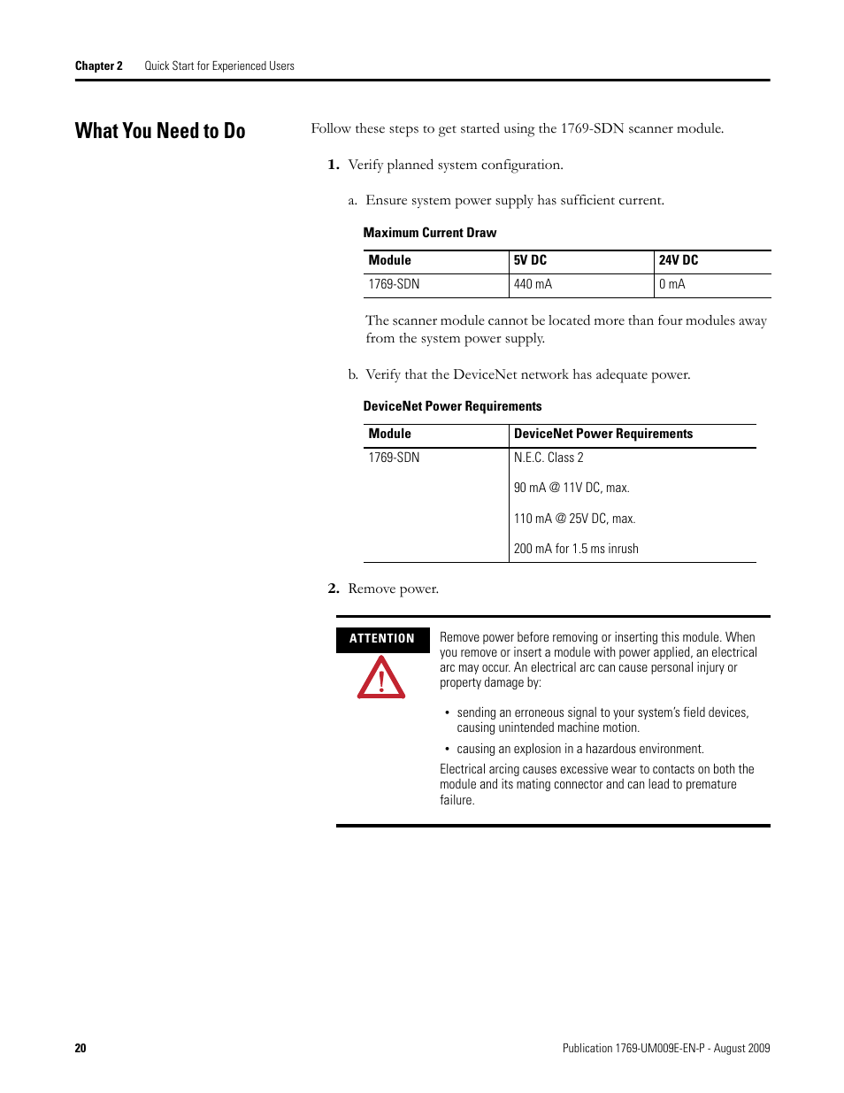 What you need to do | Rockwell Automation 1769-SDN Compact I/O DeviceNet Scanner Module User Manual User Manual | Page 20 / 156