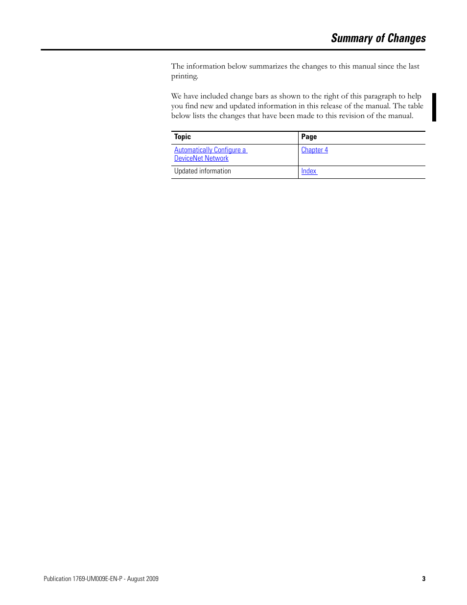 Summary of changes | Rockwell Automation 1769-SDN Compact I/O DeviceNet Scanner Module User Manual User Manual | Page 3 / 156