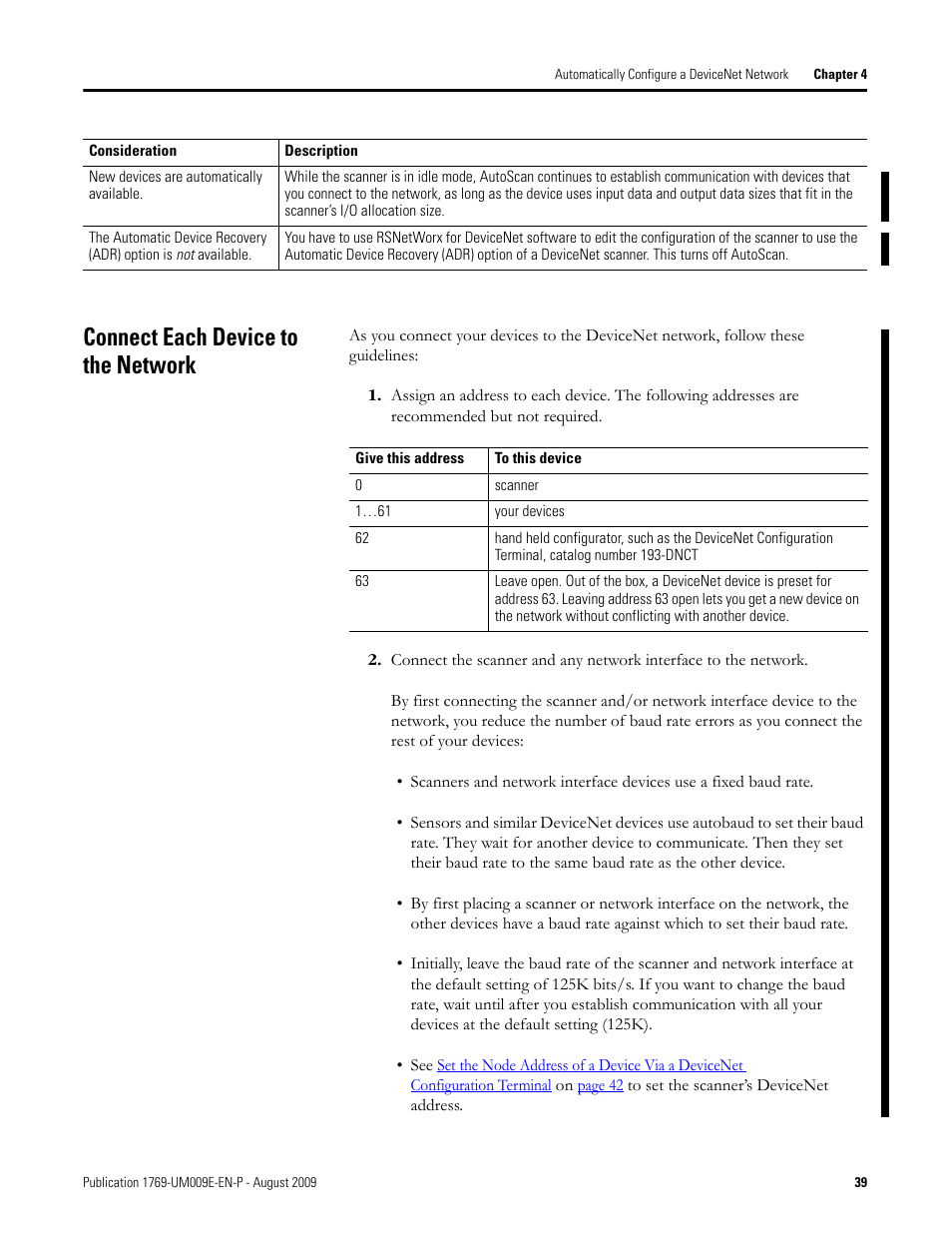 Connect each device to the network | Rockwell Automation 1769-SDN Compact I/O DeviceNet Scanner Module User Manual User Manual | Page 39 / 156