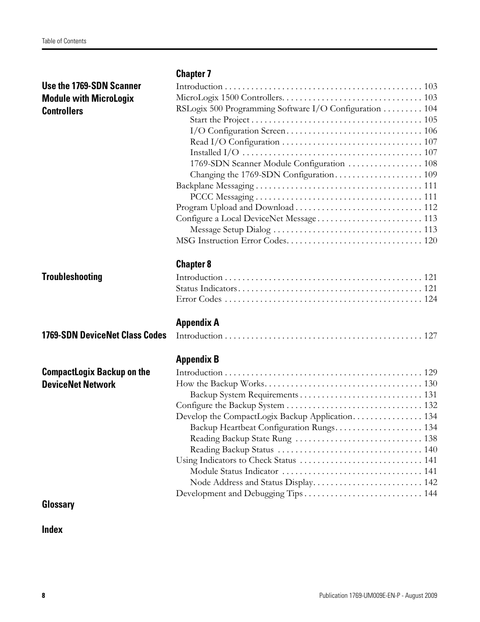 Rockwell Automation 1769-SDN Compact I/O DeviceNet Scanner Module User Manual User Manual | Page 8 / 156