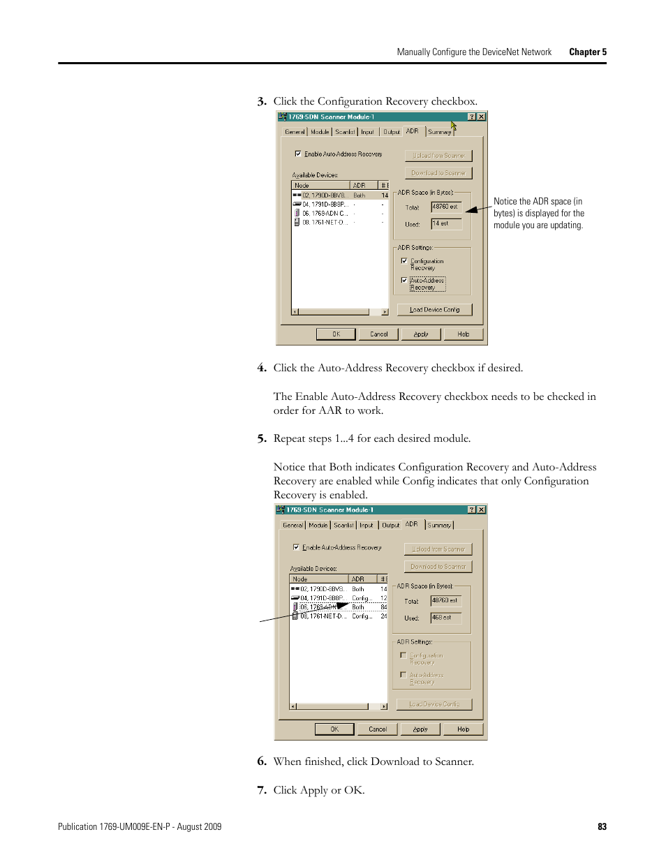 Rockwell Automation 1769-SDN Compact I/O DeviceNet Scanner Module User Manual User Manual | Page 83 / 156