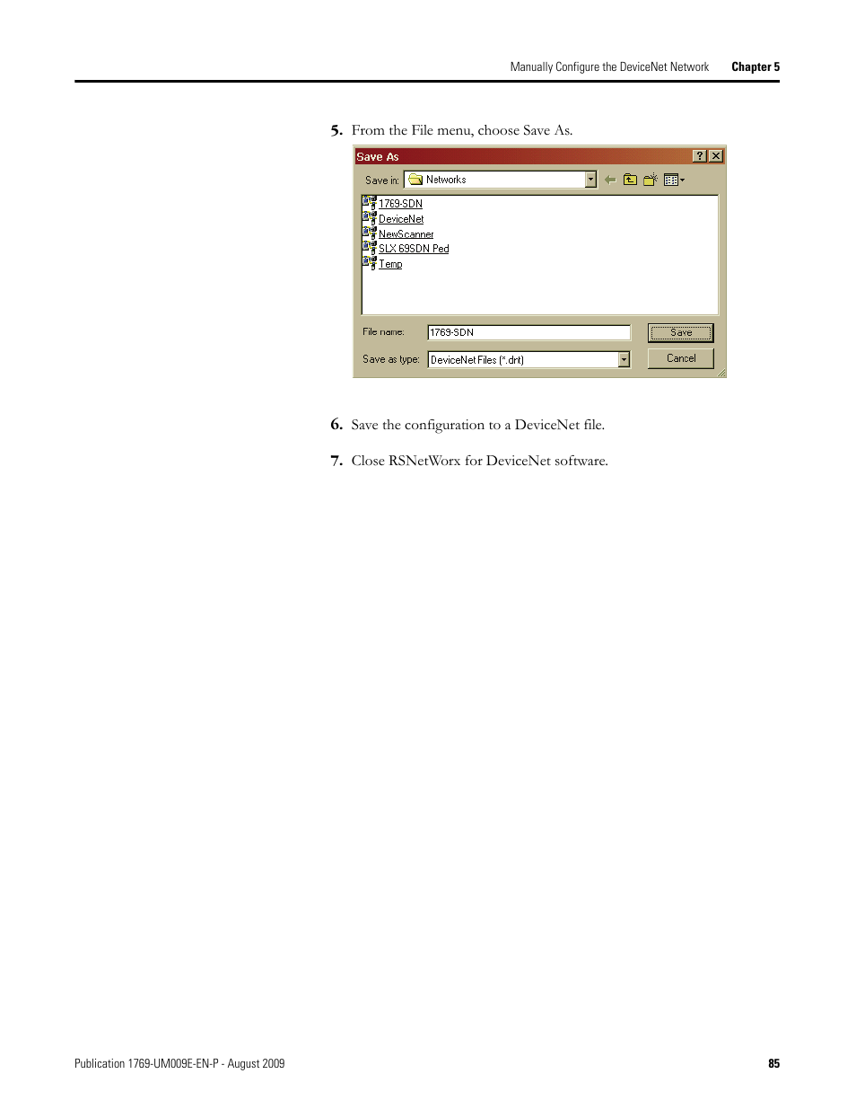 Rockwell Automation 1769-SDN Compact I/O DeviceNet Scanner Module User Manual User Manual | Page 85 / 156