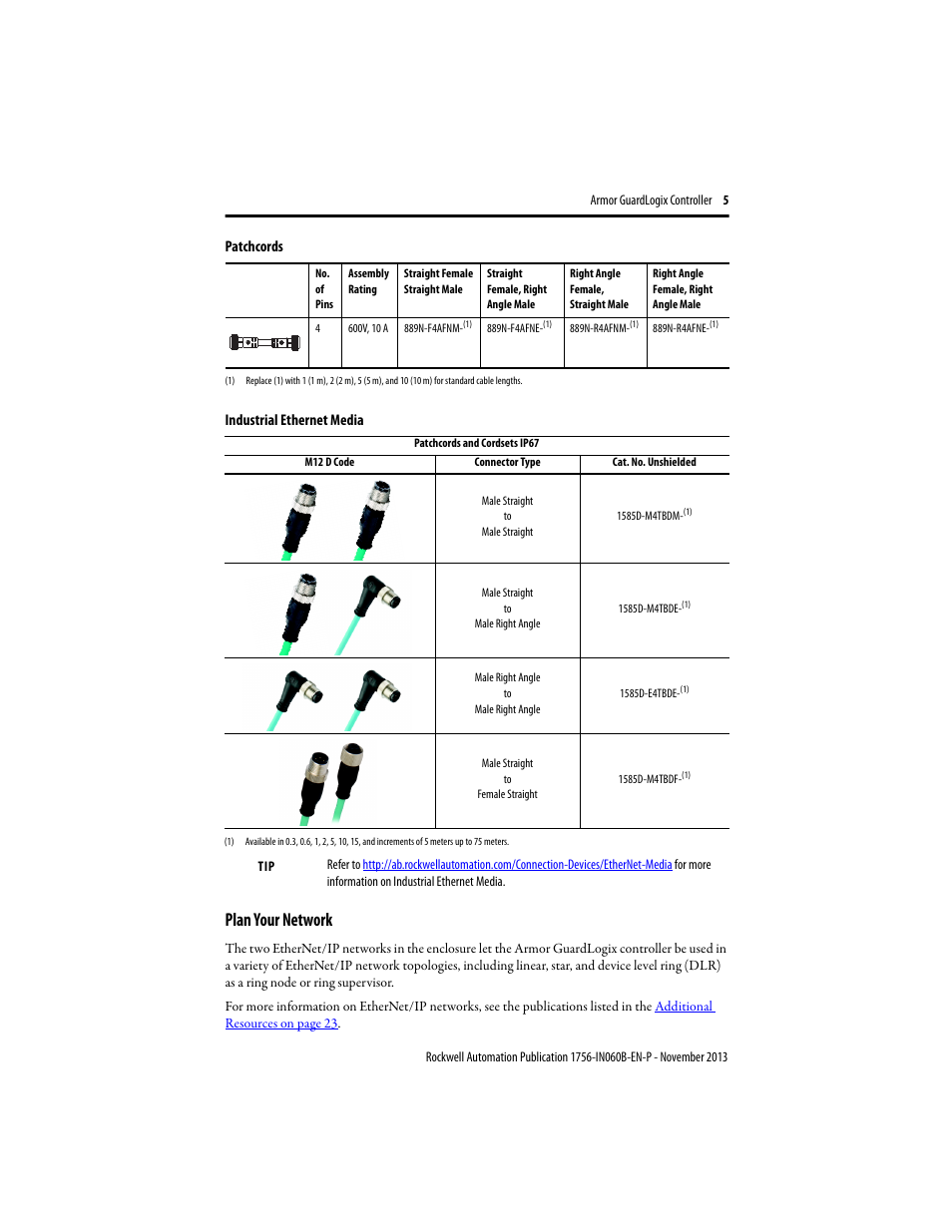 Plan your network | Rockwell Automation 1756-L72EROMS Armor GuardLogix Controller User Manual | Page 5 / 24