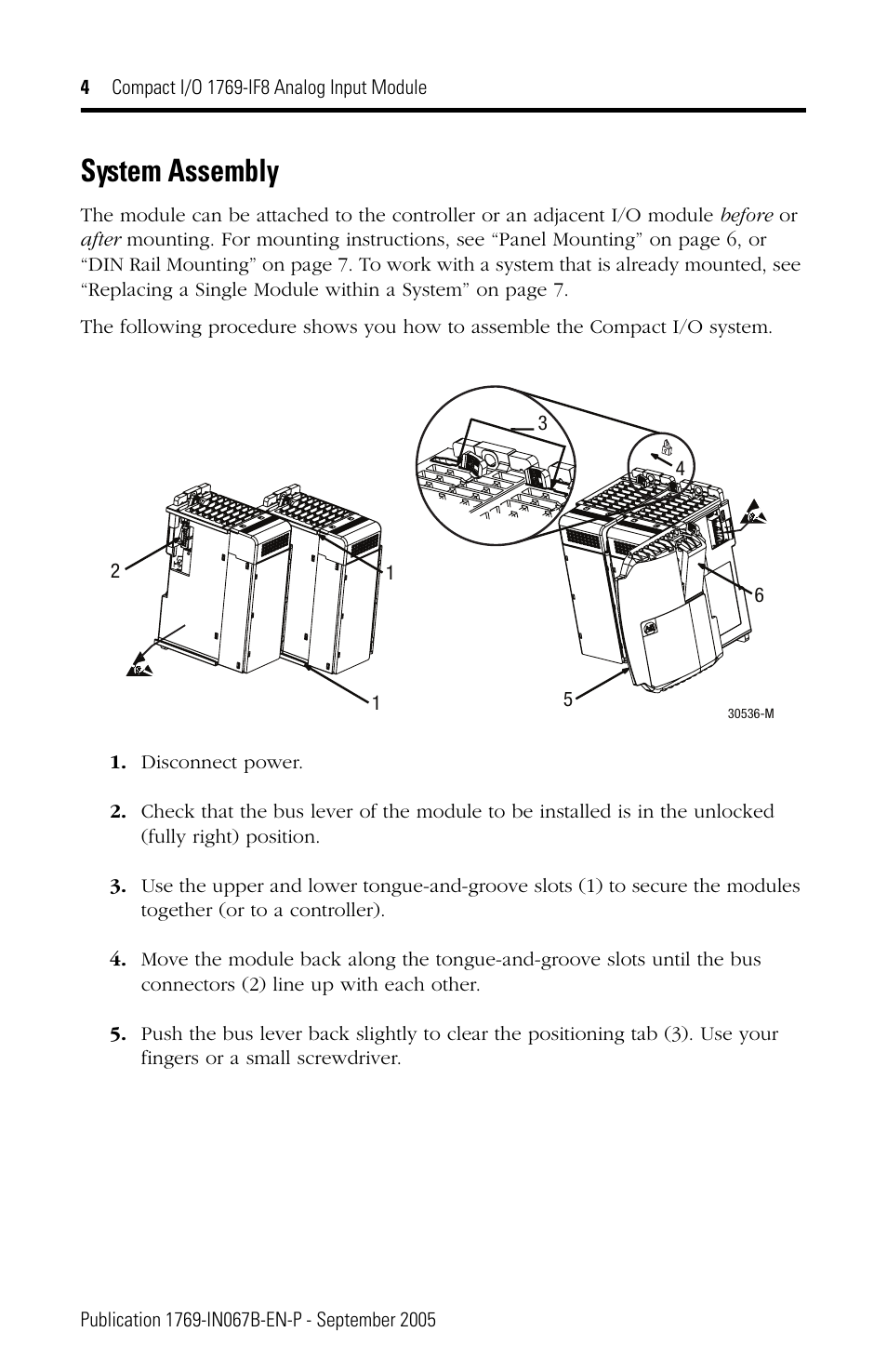 System assembly | Rockwell Automation 1769-IF8 Compact 1769-IF8 Analog Input Module User Manual | Page 4 / 32