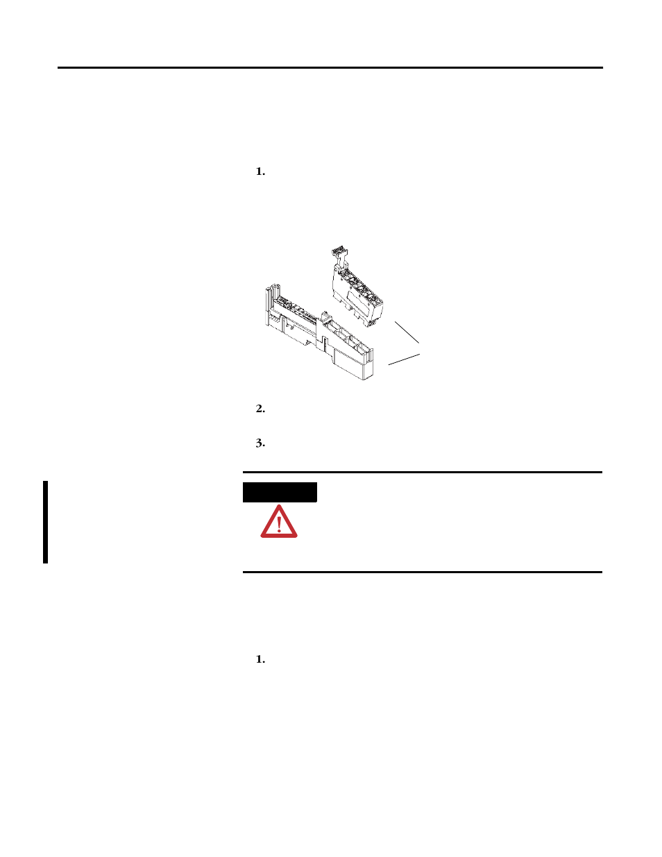 Install the removable terminal block, Remove a mounting base | Rockwell Automation 1734-VHSC24 Very High-Speed Counter Modules User Manual User Manual | Page 28 / 74