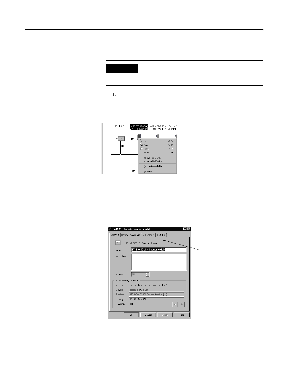 Set the counter’s parameters | Rockwell Automation 1734-VHSC24 Very High-Speed Counter Modules User Manual User Manual | Page 47 / 74