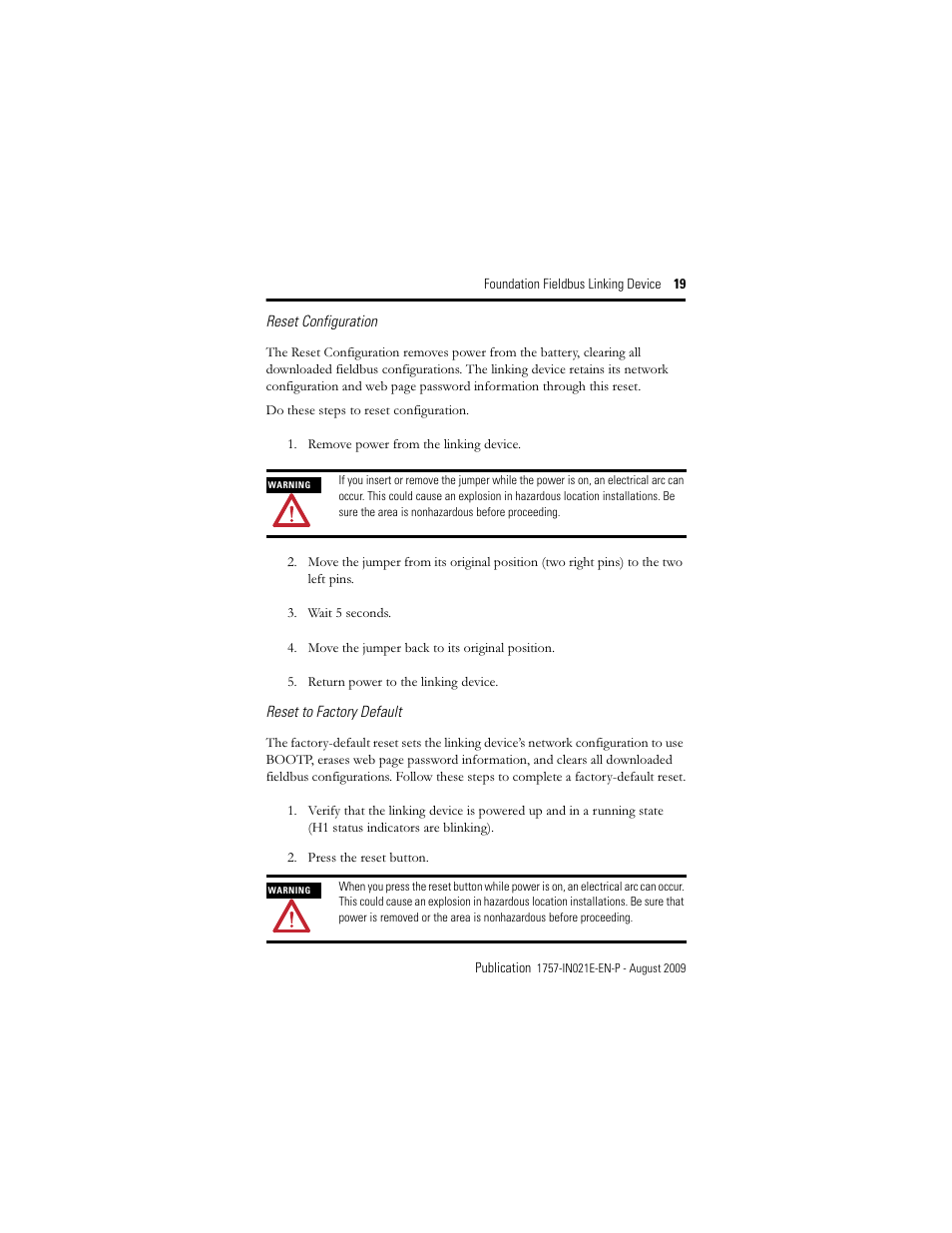 Rockwell Automation 1757-FFLD4 Foundation Fieldbus Linking Device Installation Instructions User Manual | Page 19 / 28