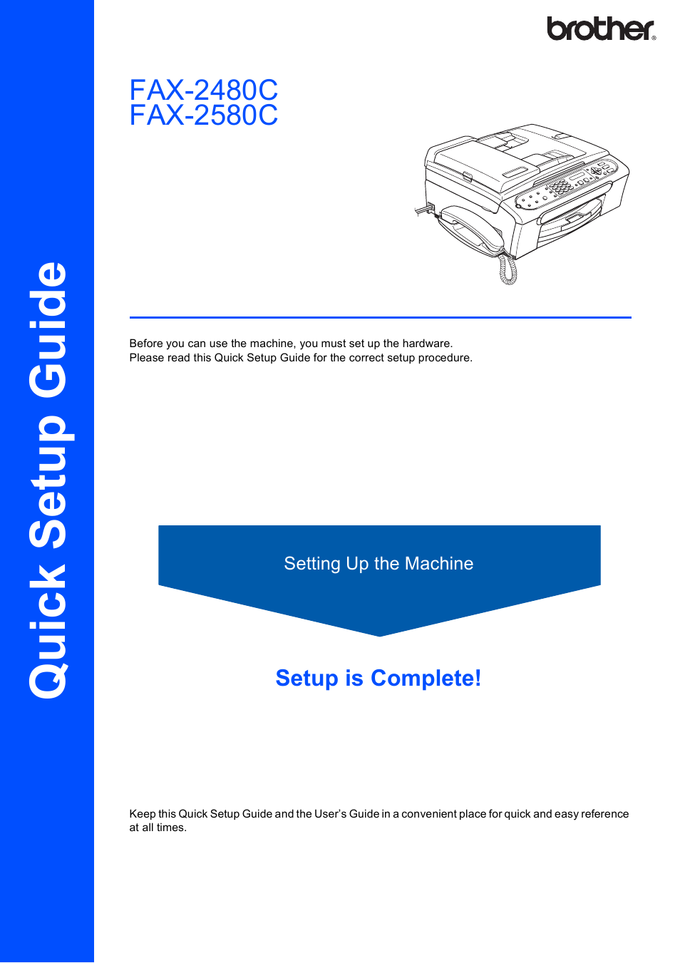 Brother FAX-2580C User Manual | 22 pages