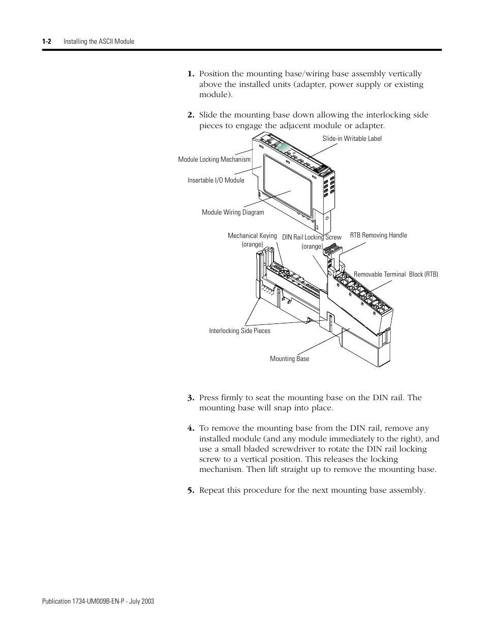 Rockwell Automation 1734-485ASC POINT I/O ASCII User Manual User Manual | Page 12 / 76