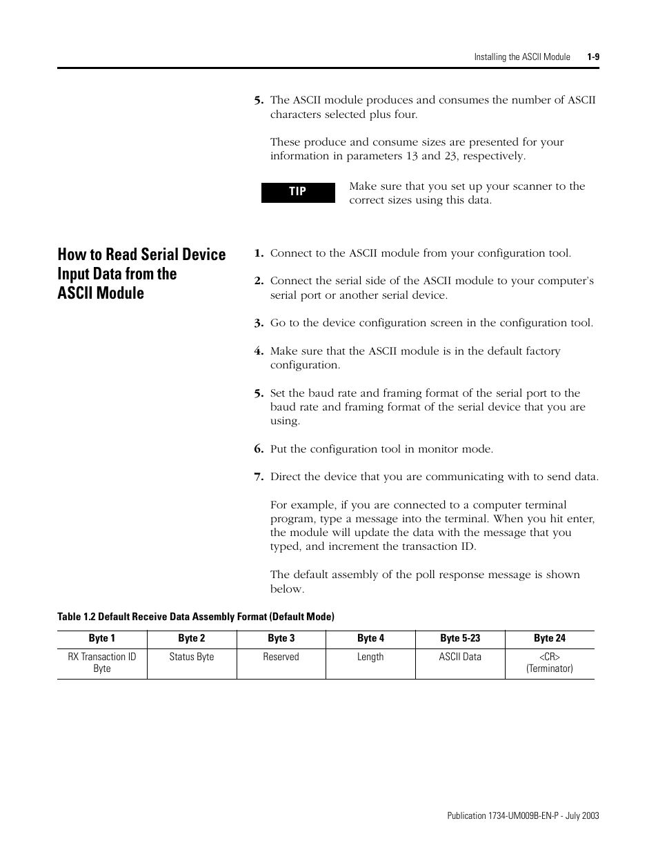 Rockwell Automation 1734-485ASC POINT I/O ASCII User Manual User Manual | Page 19 / 76