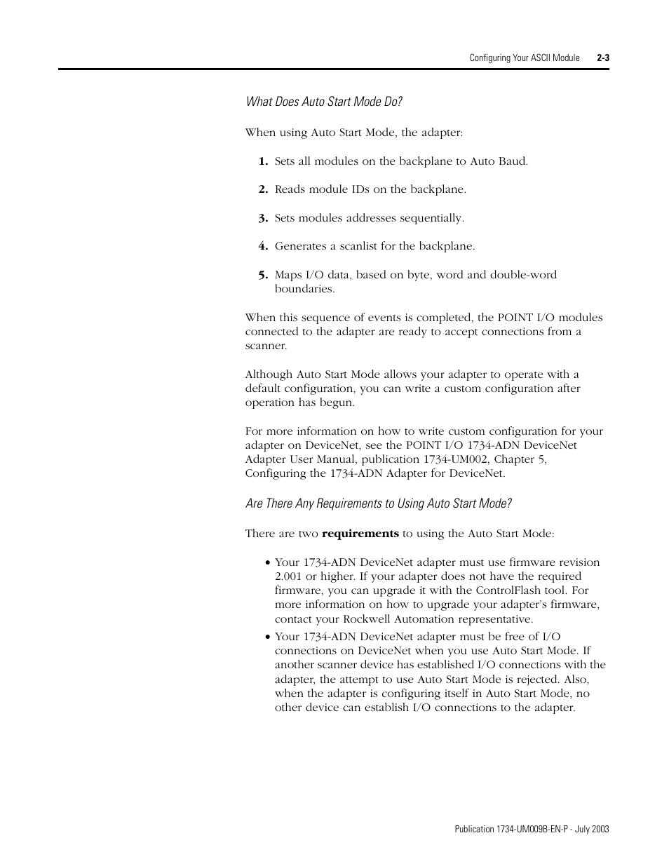 Rockwell Automation 1734-485ASC POINT I/O ASCII User Manual User Manual | Page 29 / 76