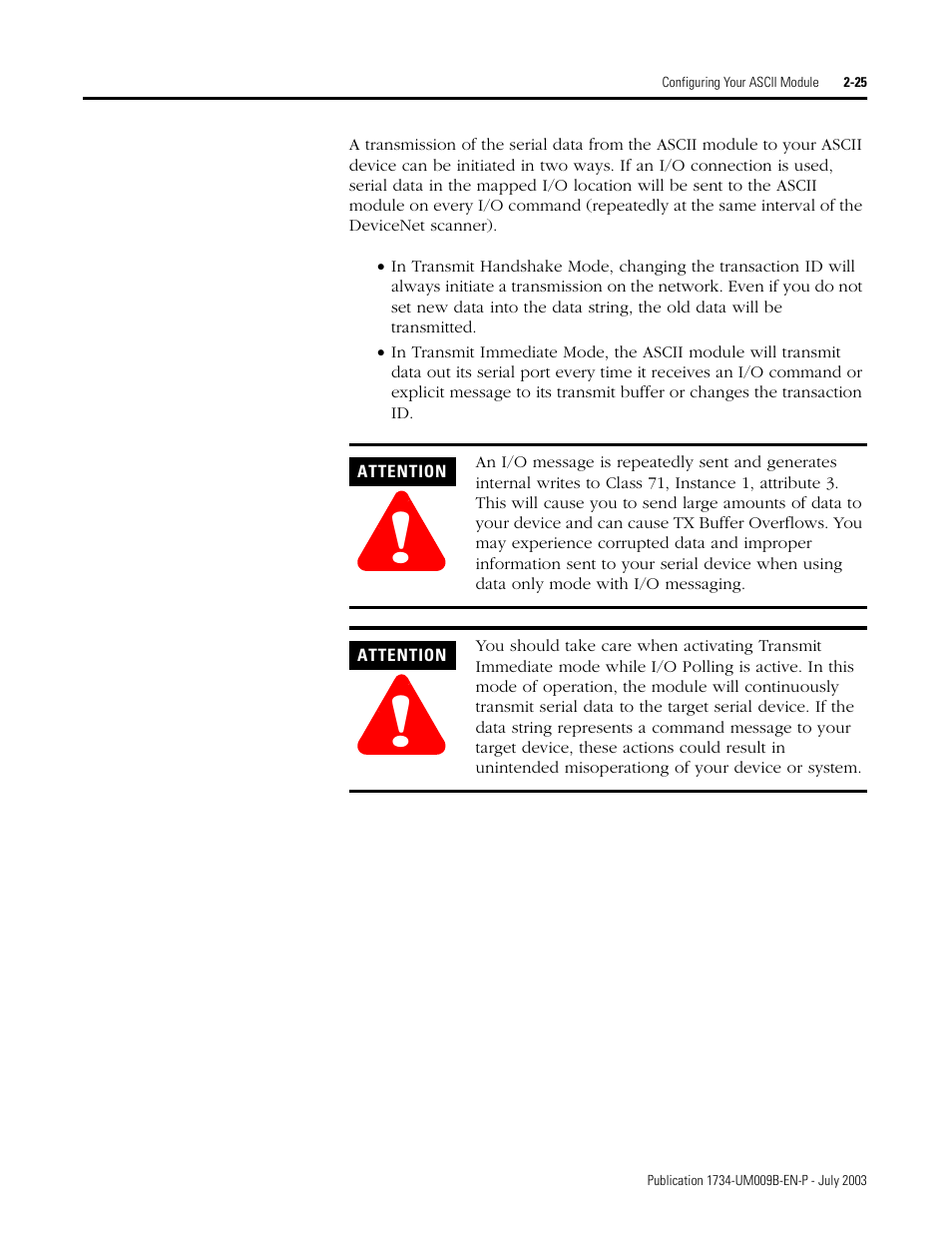 Rockwell Automation 1734-485ASC POINT I/O ASCII User Manual User Manual | Page 51 / 76