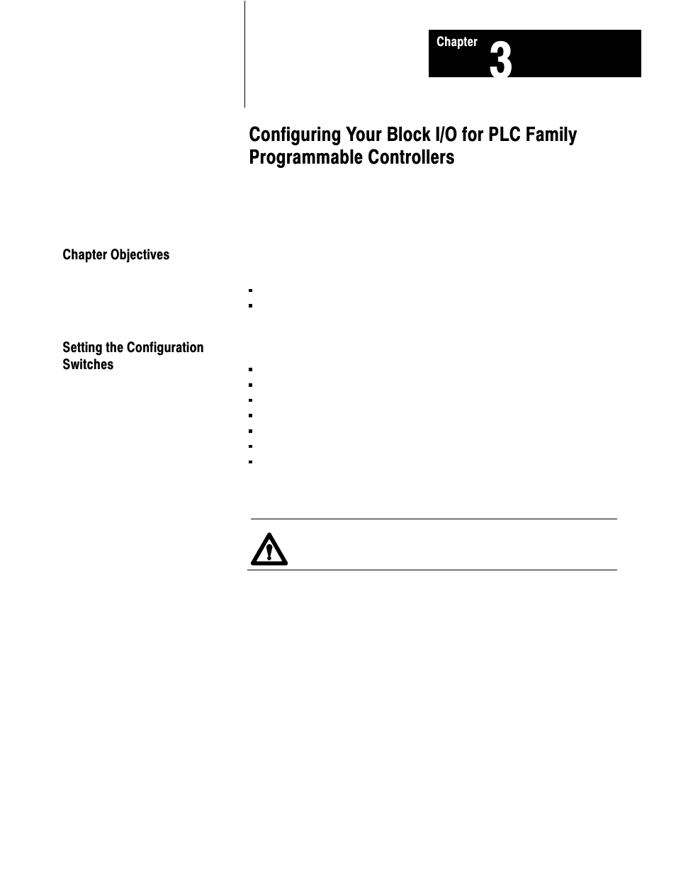 Chapter objectives, Setting the configuration switches | Rockwell Automation 1791-XXXX ANALOG BLOCK I/O User Manual | Page 34 / 80