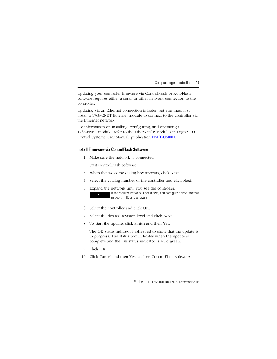 Rockwell Automation 1768-L43_L45_L43S_L45S CompactLogix Controllers Installation Instructions User Manual | Page 19 / 36