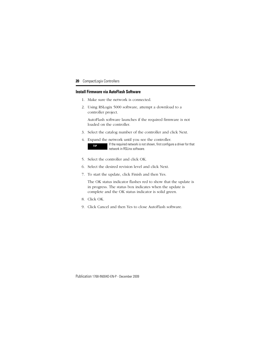 Rockwell Automation 1768-L43_L45_L43S_L45S CompactLogix Controllers Installation Instructions User Manual | Page 20 / 36