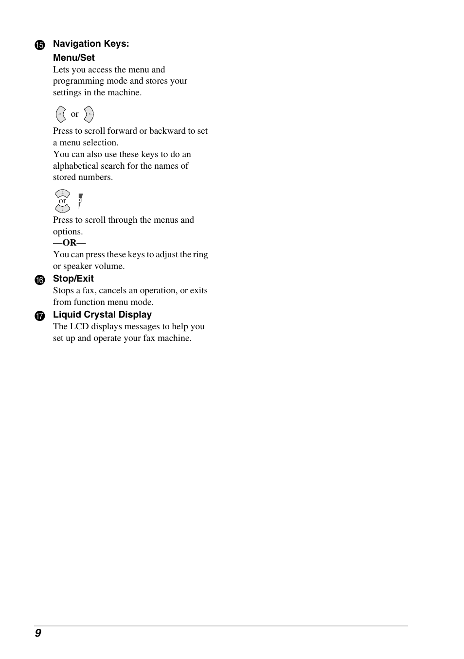Brother FAX-1030E User Manual | Page 16 / 118