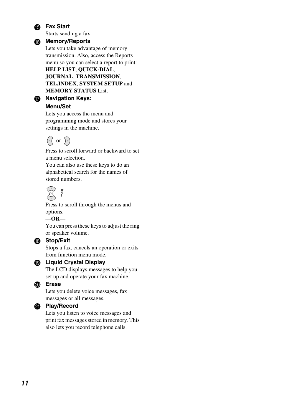 Brother FAX-1030E User Manual | Page 18 / 118