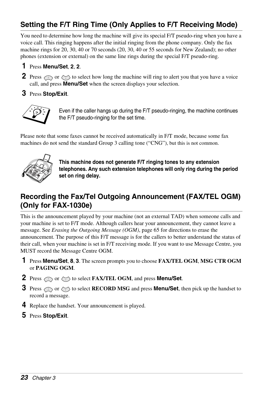 Brother FAX-1030E User Manual | Page 30 / 118